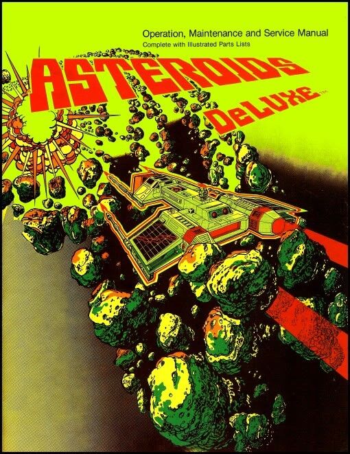 Asteroids Deluxe Arcade Game Operations/Service/Repair/Troubleshooting Manual SB