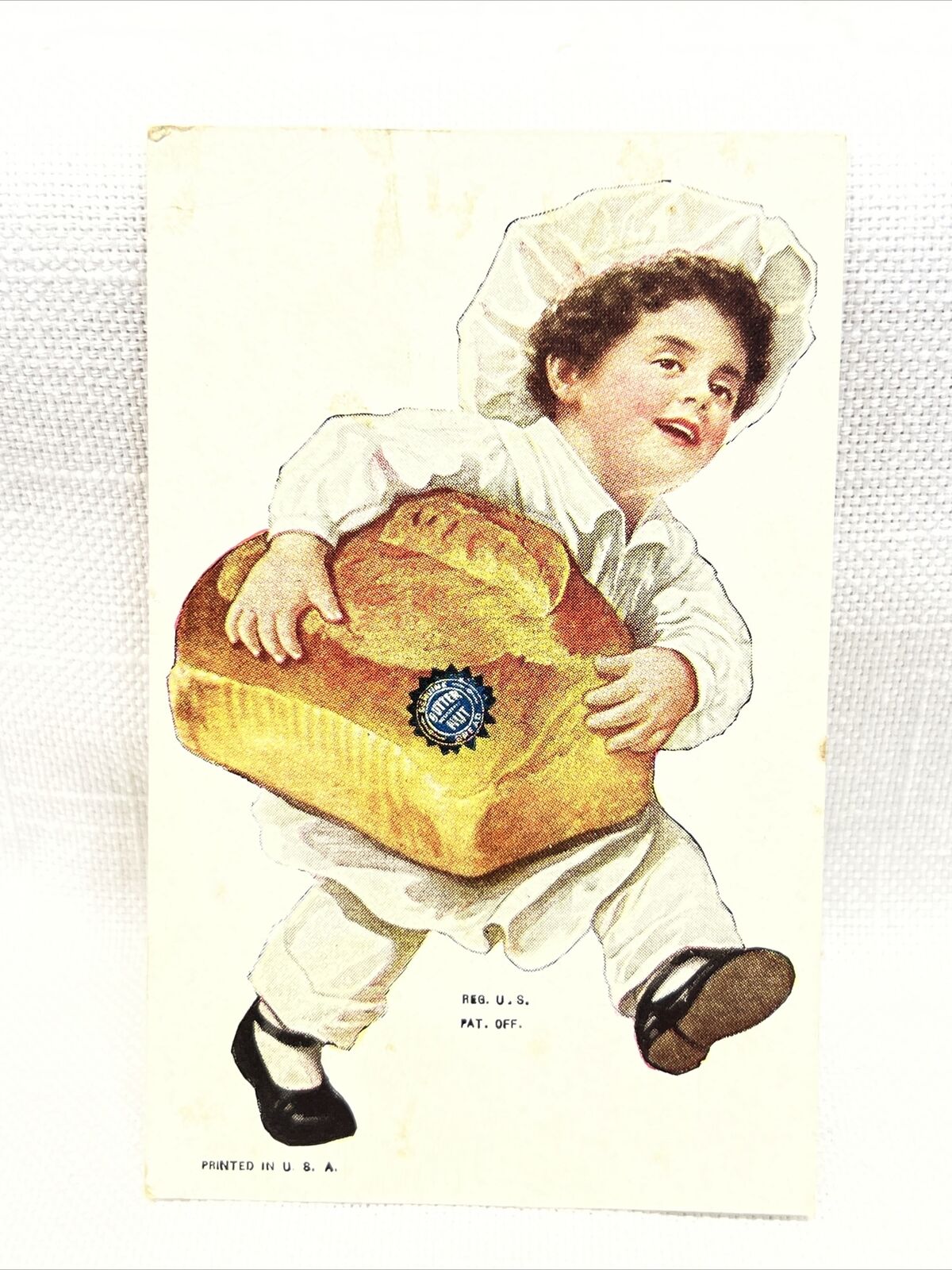 Antique Trade Card BUTTER NUT BREAD Little Chef Circa Turn Of The Century RARE