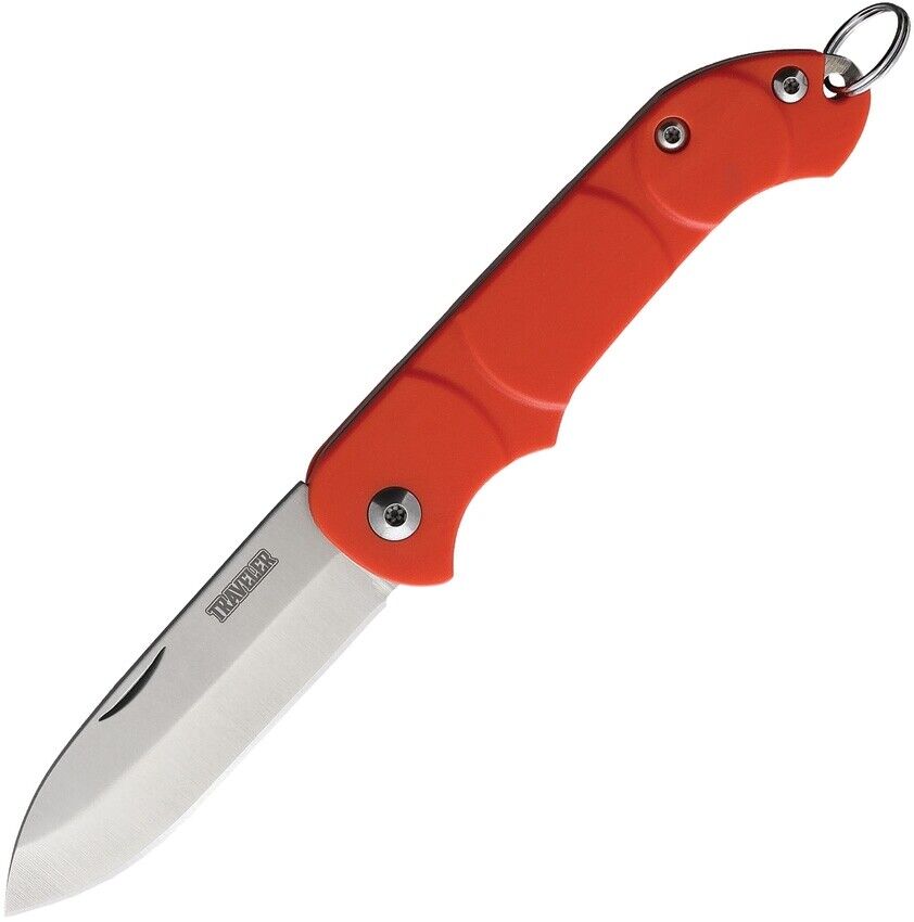 Ontario Traveler Folding Knife Red Polymer Plastic Handle Plain Edge ON8901RED