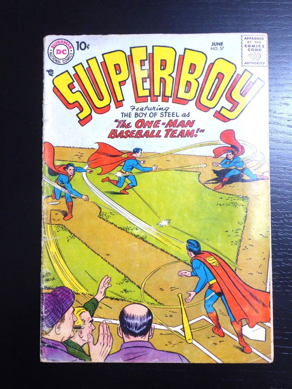 Superboy #57, June 1957, G, Baseball Cover, Stan Kaye, Curt Swan, Otto Binder