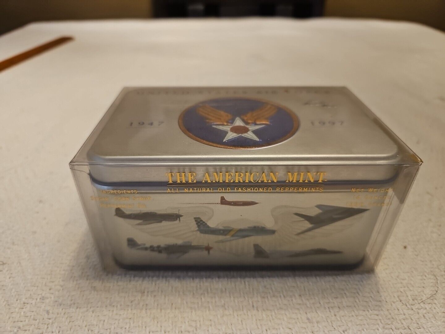 Vintage USAF 1947-1997 Tin Box Created USA.   The American Mint Un-open