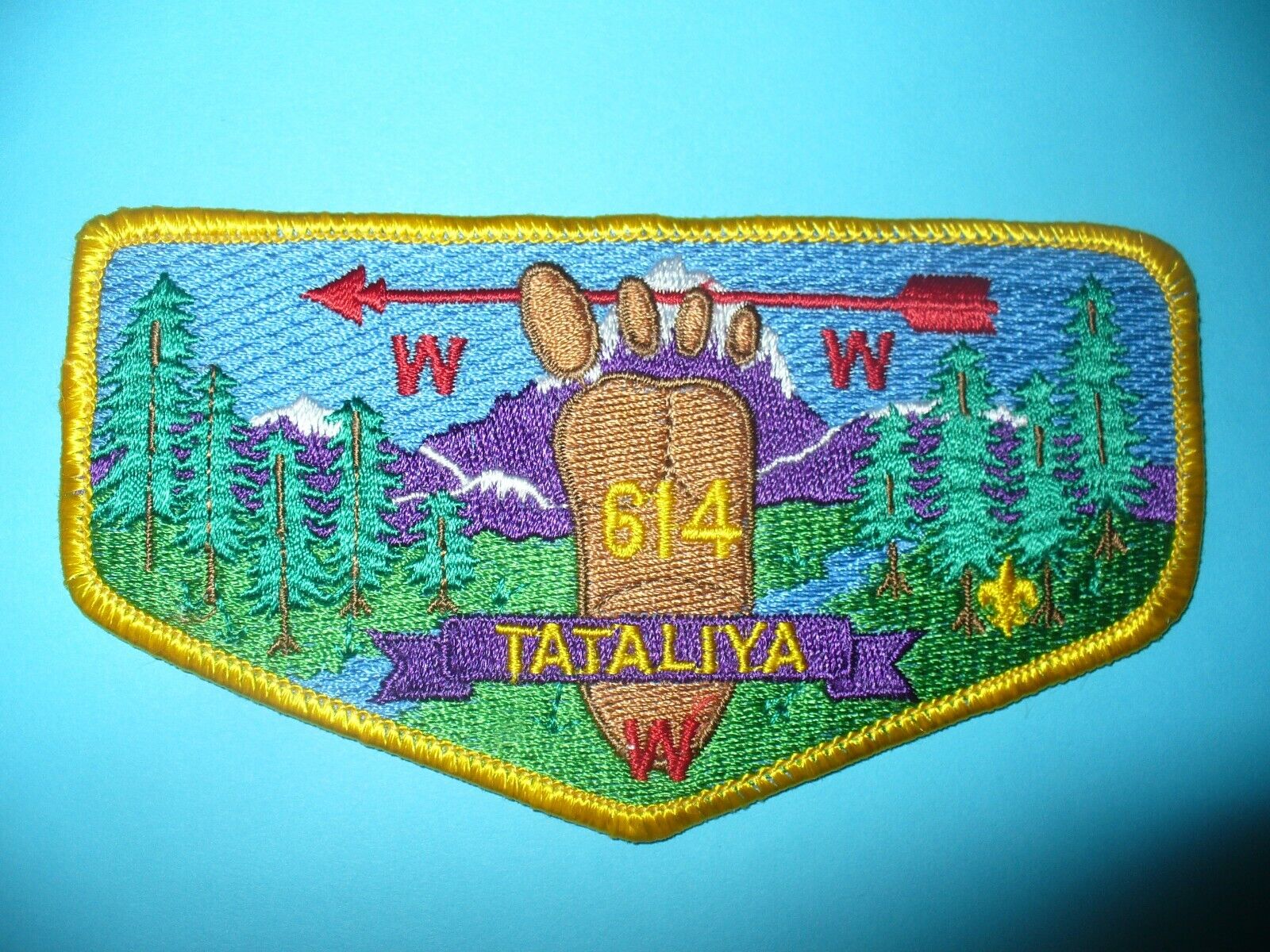OA Tataliya Lodge 614, S-2,1992 Bigfoot Flap,PUR Mtns, 301,335,Grand Columbia,WA