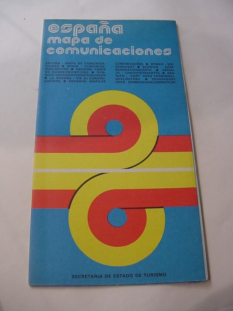 VTG 1978 SPAIN MAP - ESPANA MAPA DE COMUNICACIONES