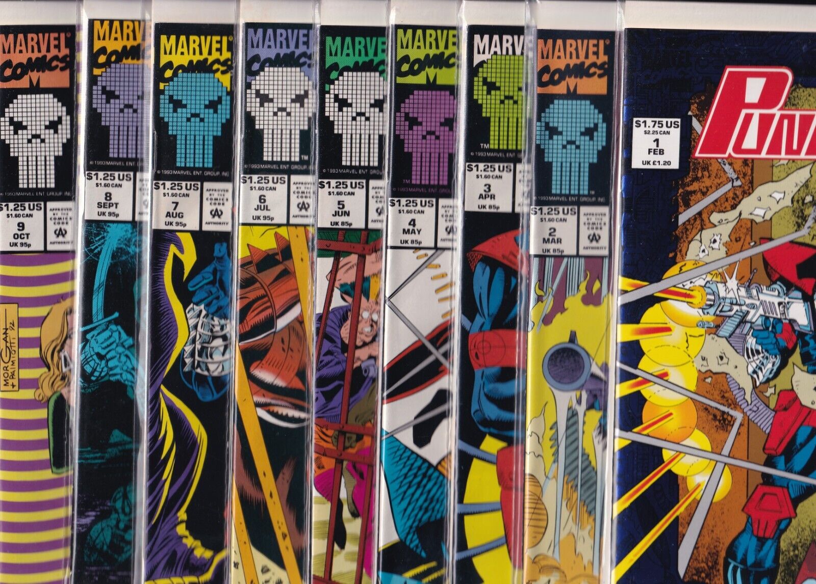 The Punisher 2099 (Jake Gallows) Issues #1-9 (Marvel Comics, 1993) Pat Mills