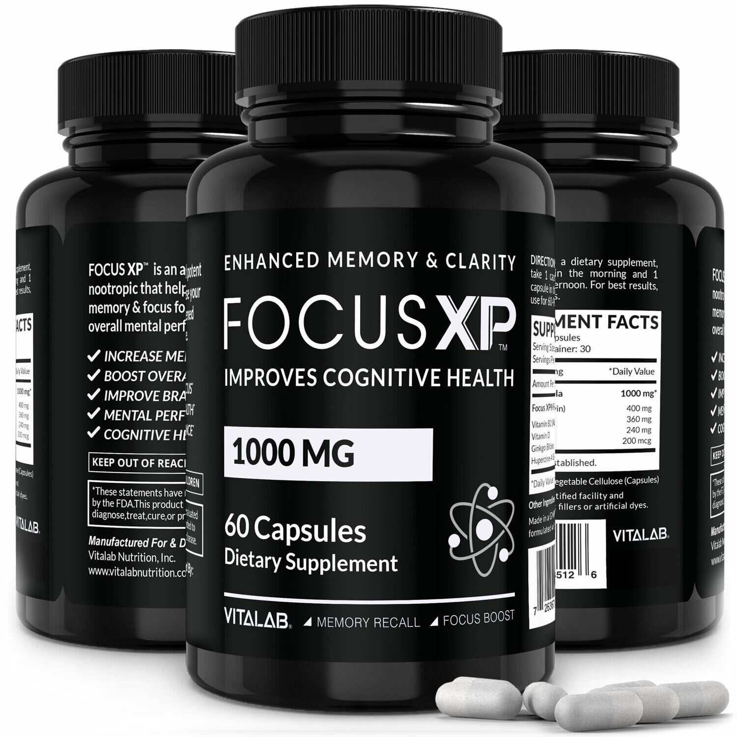 Focus XP Memory & Focus Booster Brain Supplement Advanced Mind Clarity Nootropic