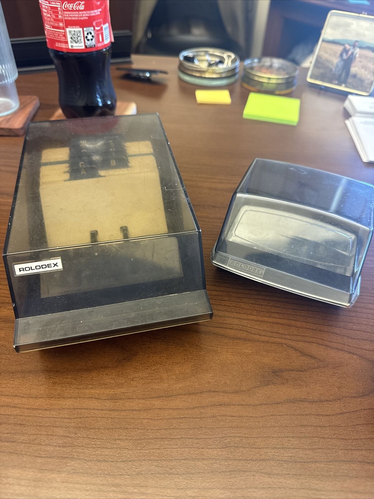 ROLODEX Vintage Lot Of 2 Large And Small Good Condition Ready For Your Office