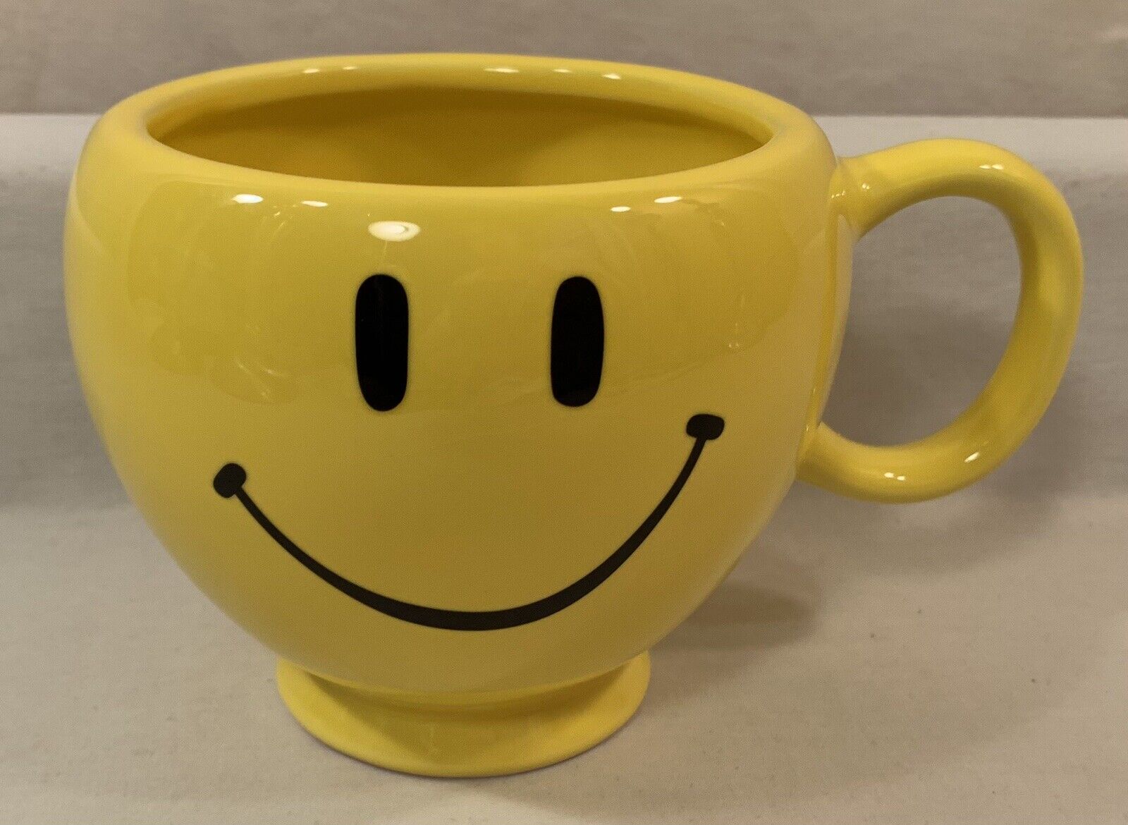 Vintage Teleflora Yellow SMILEY FACE Jumbo 20oz Mug: Happy 🙂 • Retro 1970’s