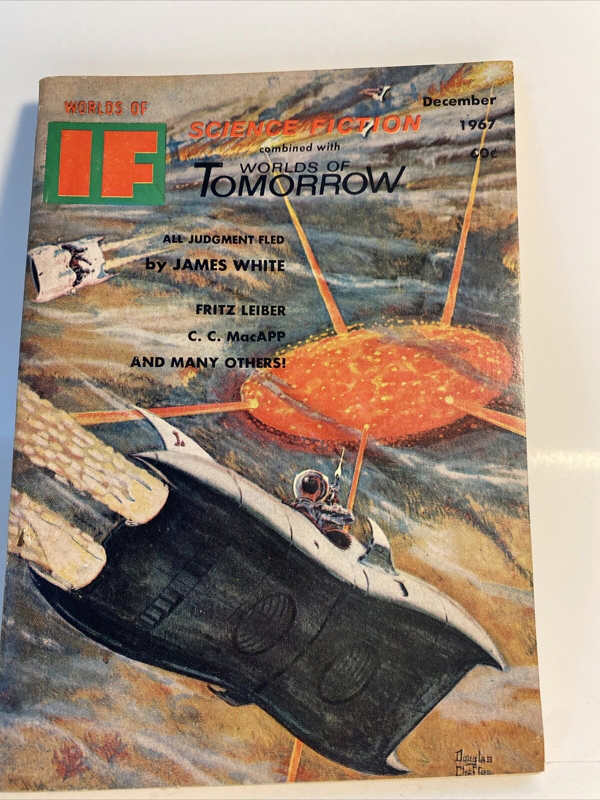Dec 1967 Vintage IF Worlds of Science Fiction magazine collab judgement fled