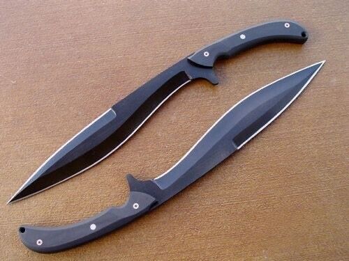 Beautiful Custom Handmade D2 Steel hunting Kukri knife with Leather sheath