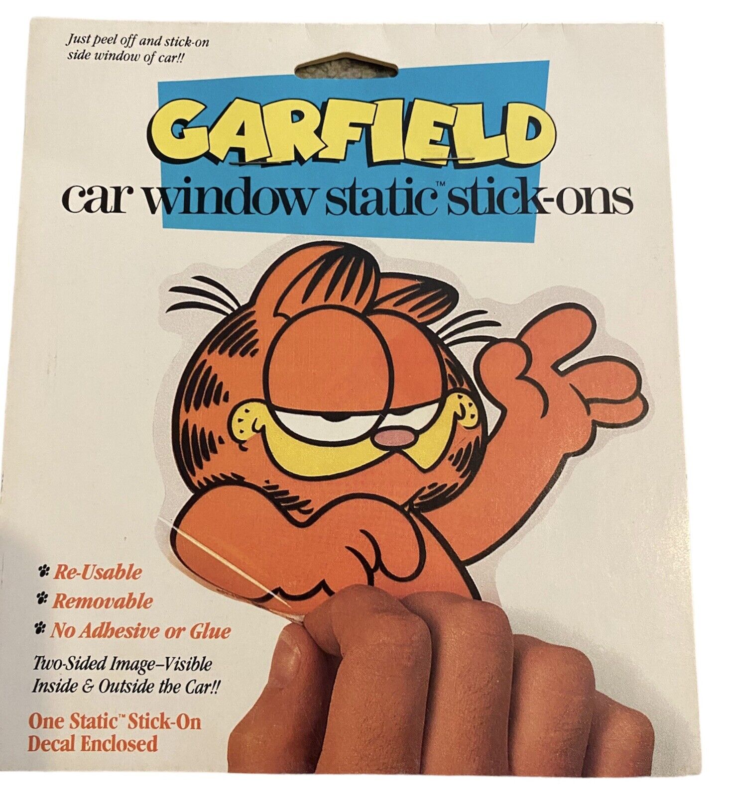 Vintage 1978 Garfield Car Window Static Stick-Ons NEW