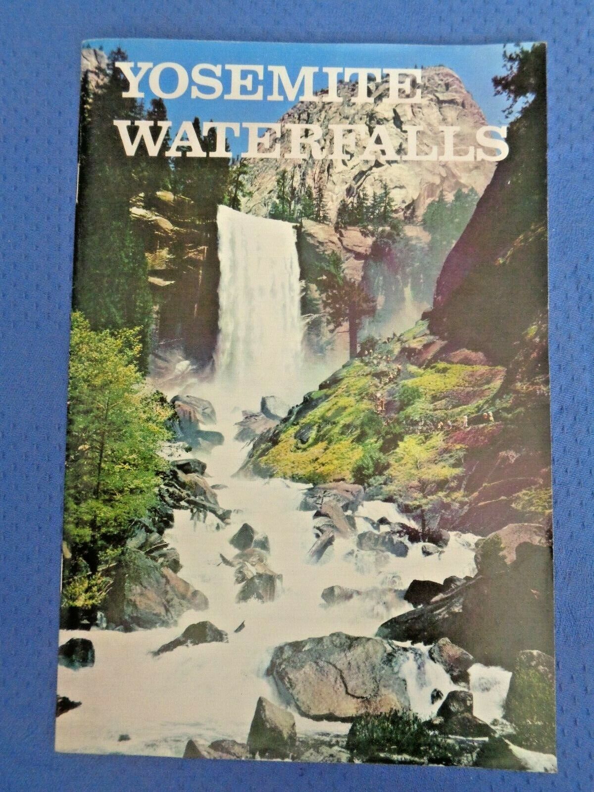 Vintage Yosemite Waterfalls National Park 1970 Vernal Falls Edgar Menning Ribbon