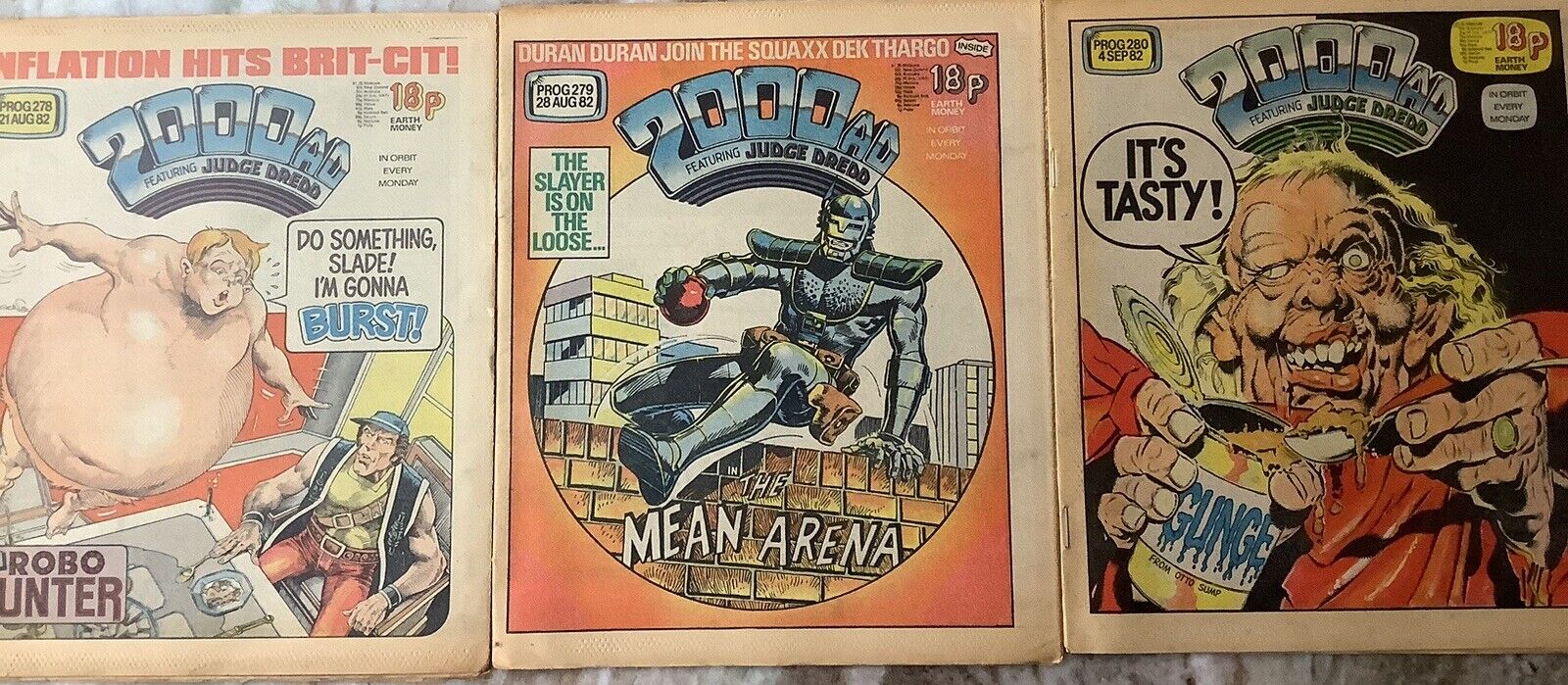 2000 A.D. Featuring Judge Dredd Program 278, 279, 280 UK 1982 Comic Magazine