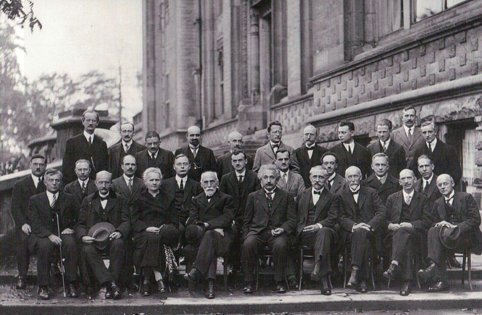 The Solvay Conference 1927 Quantum Mechanics Albert Einstein etc Modern Postcard