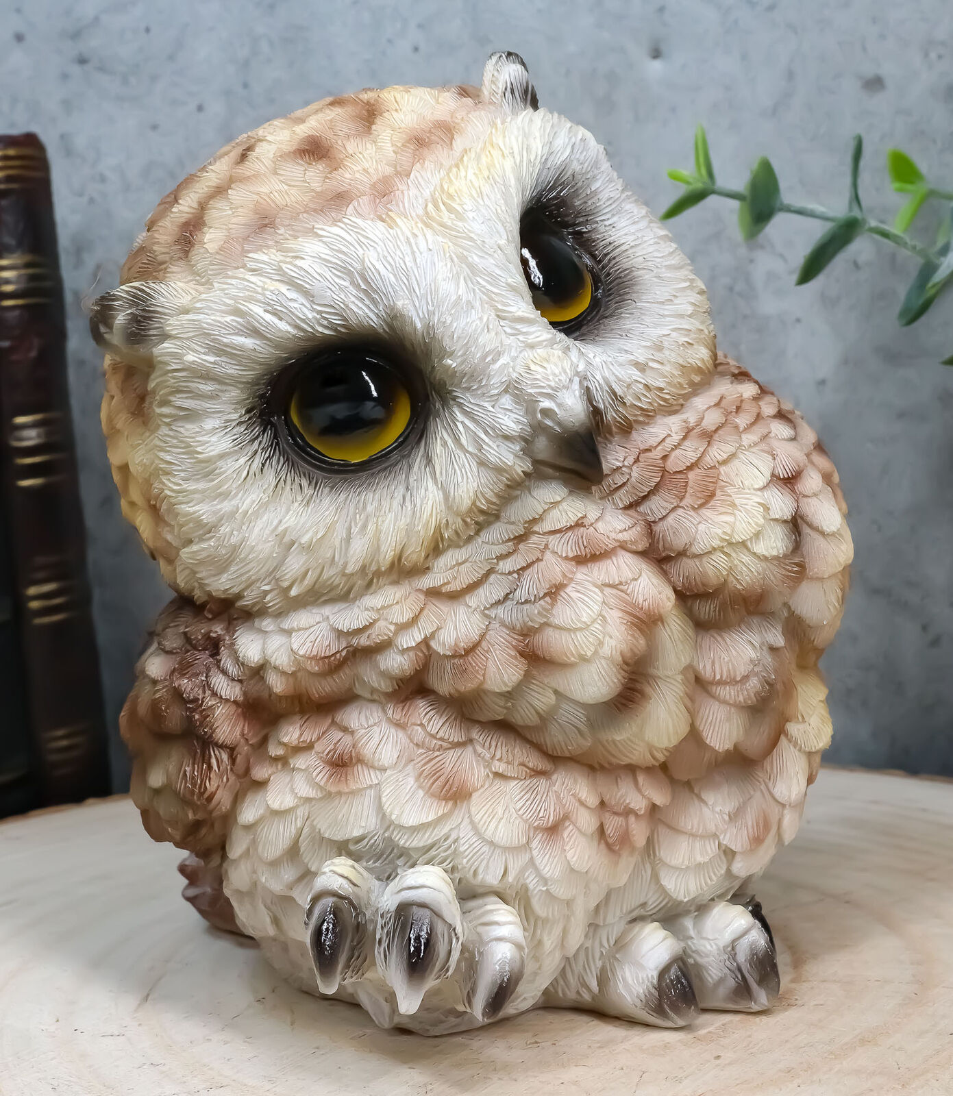 Ebros Whimsical Tropical Brown Great Horned Baby Owl Wobbly Tiptoeing Figurine