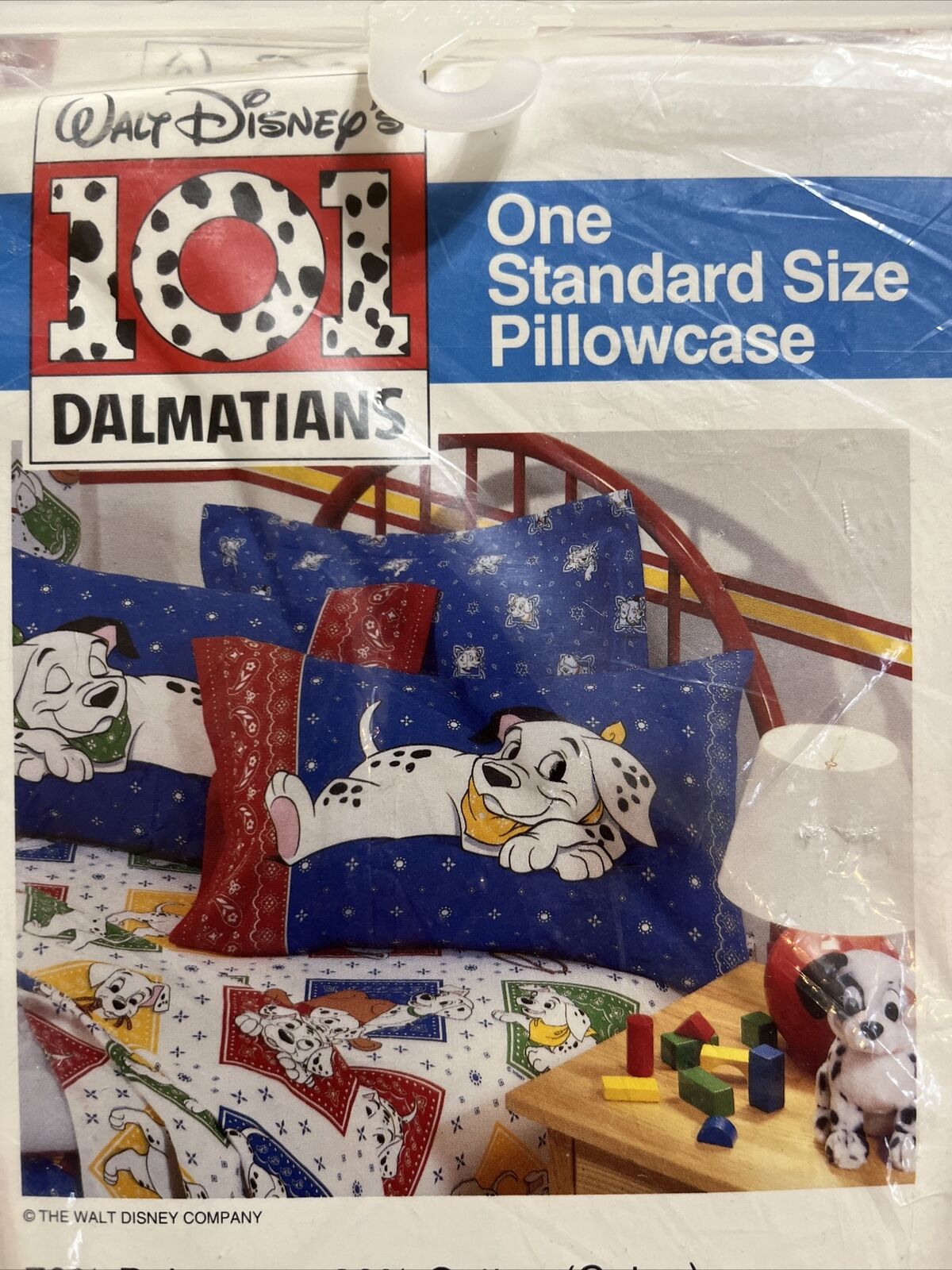 NEW Lot of 2 VTG Disney 101 Dalmatians Puppies Pillow Case Double Sided