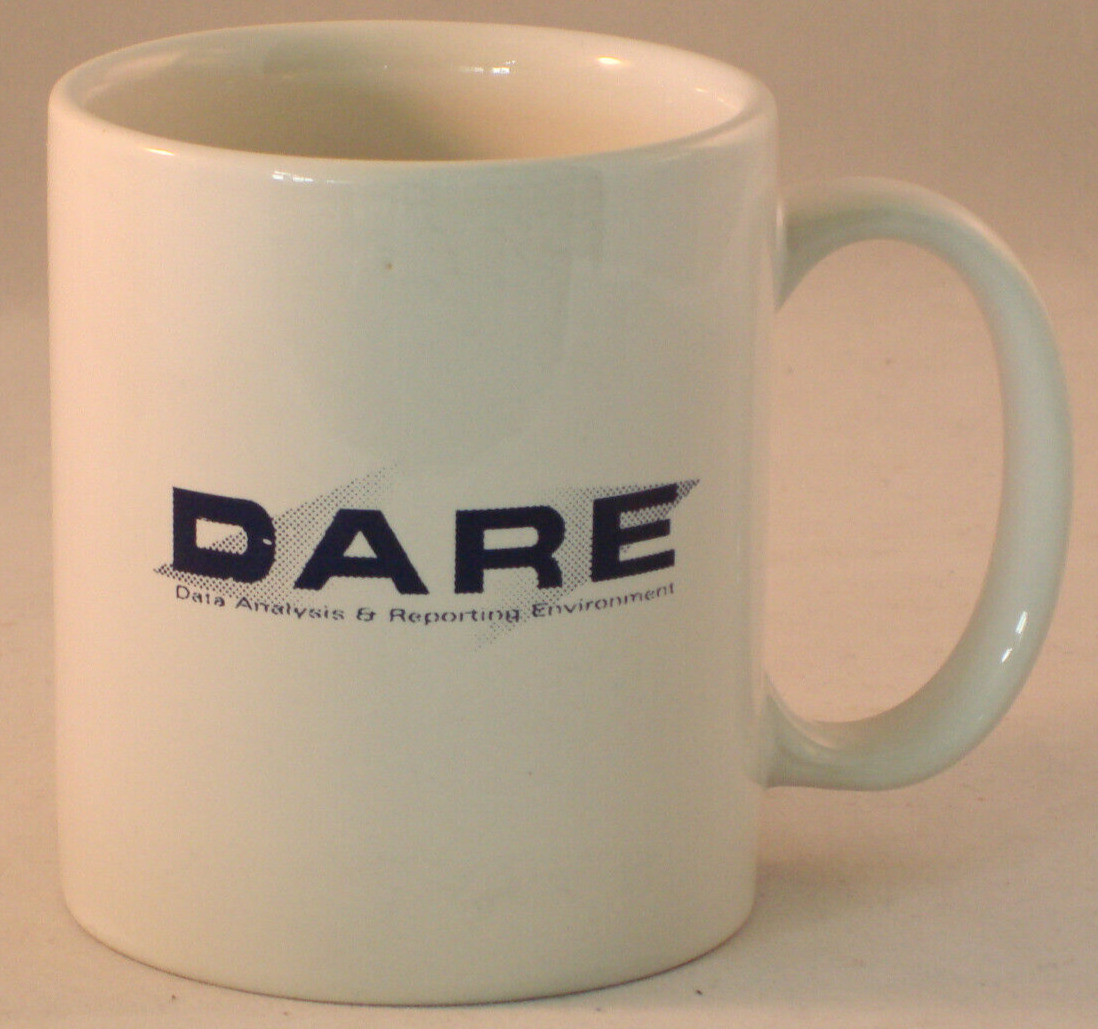 Data Analysis & Reporting Environment (DARE) Ceramic Mug - White, Pre-owned