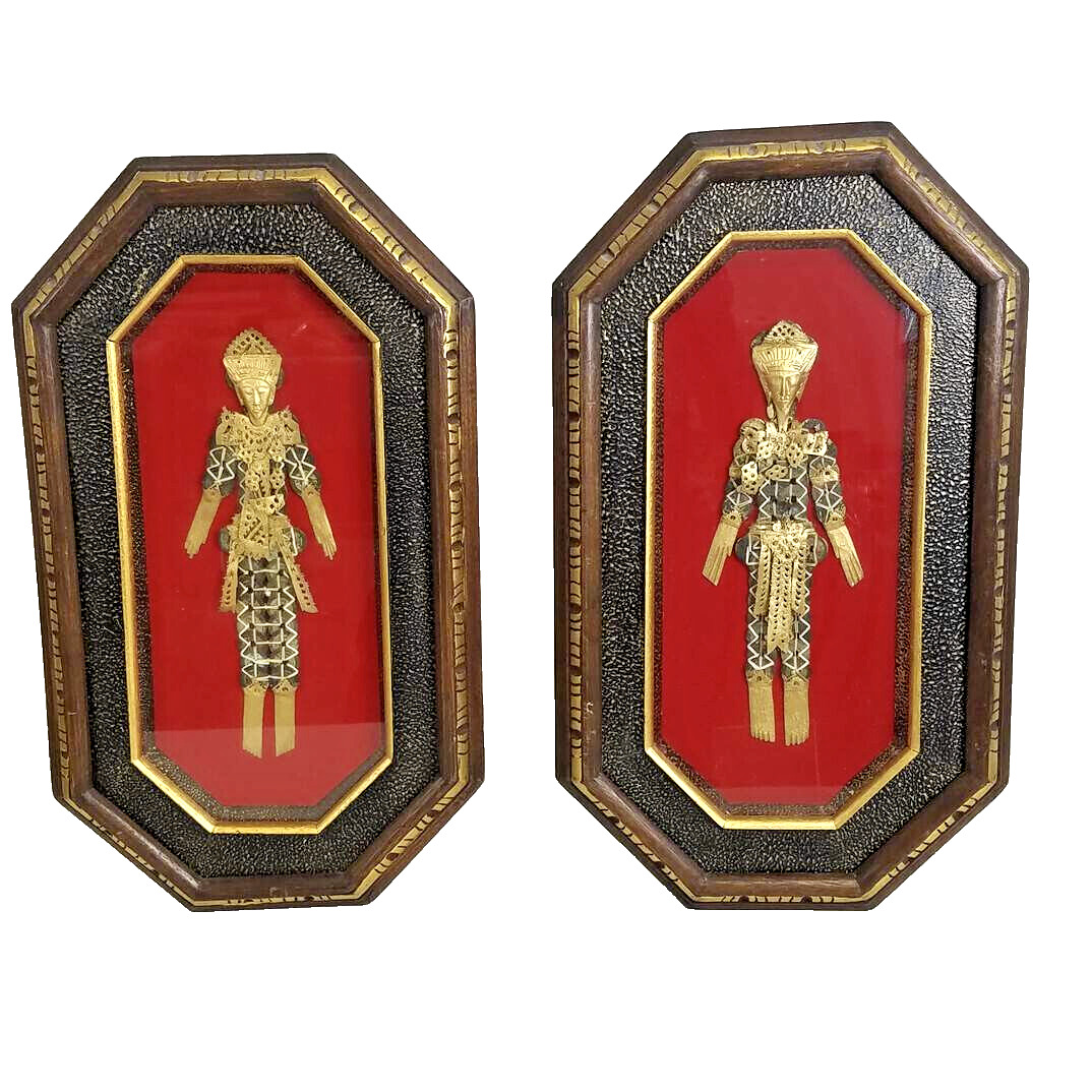 Set Of Antique Indonesian Prosperity Dolls Chinese square Coins MCM 25\