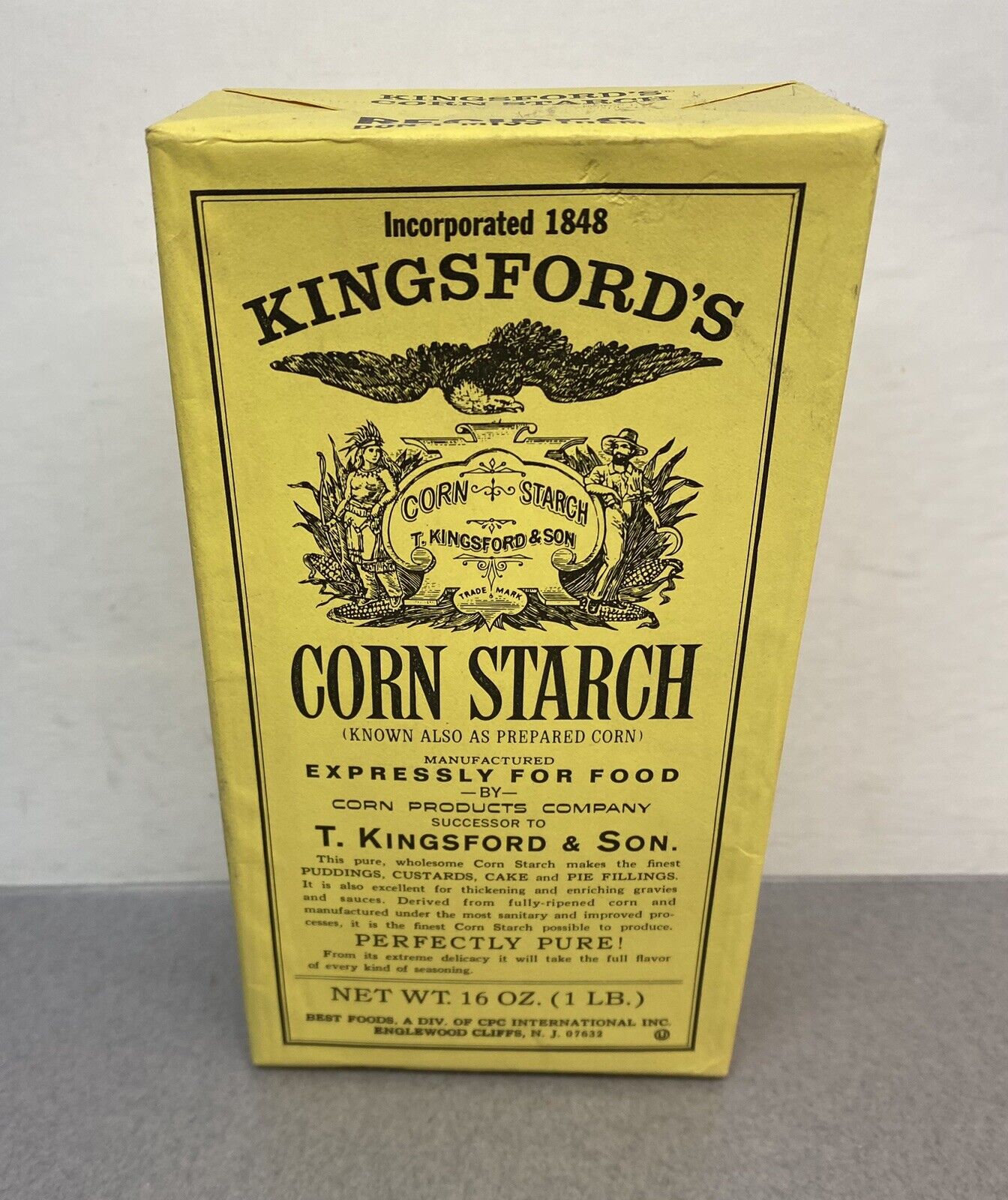 Vintage Kingsford’s Corn Starch Box Still Sealed Grocery Store Prop