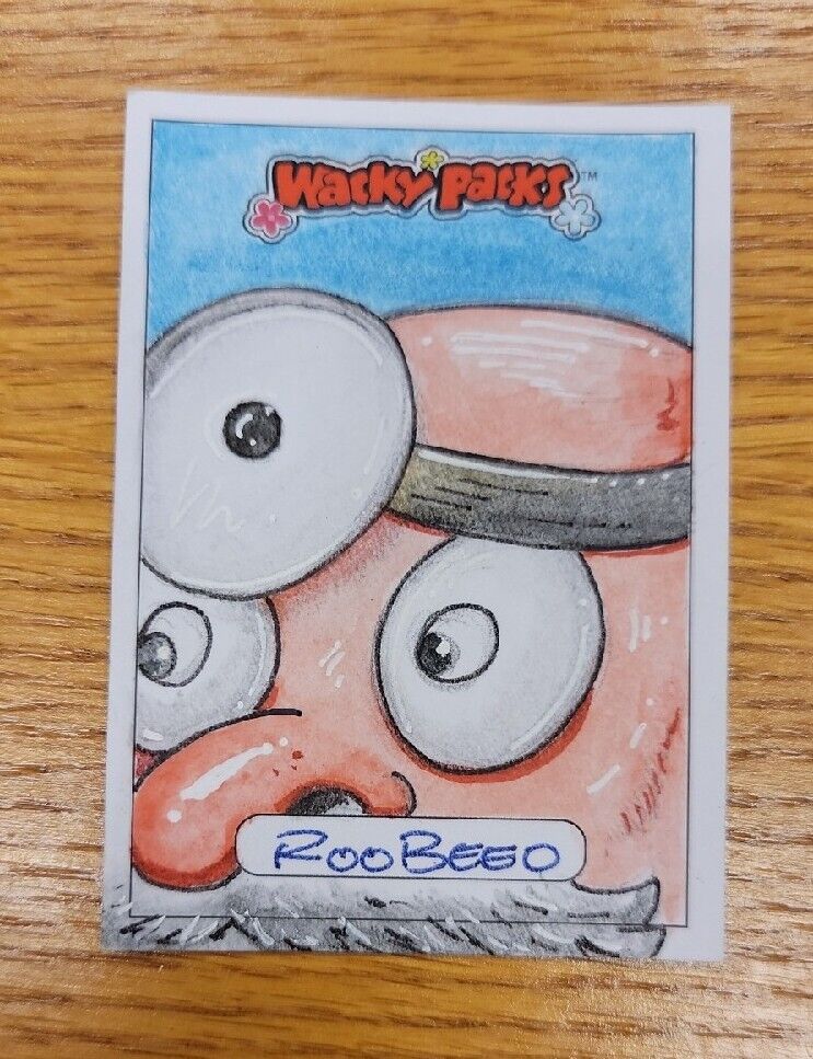 2023 TOPPS WACKY PACKAGES FLASHBACK \'73 Dr. Ono SKETCH CARD by Roobeeo Hipton