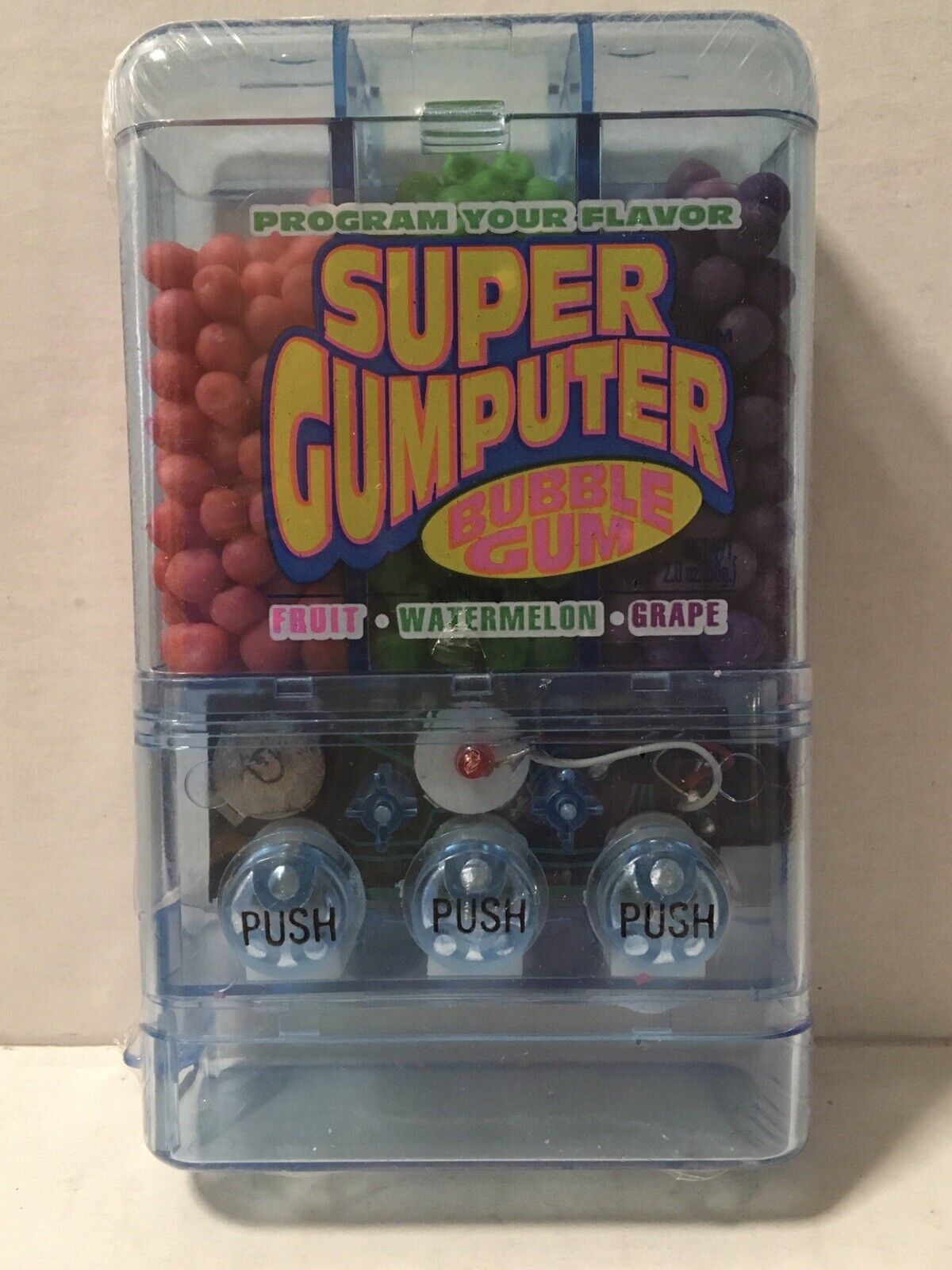 Vintage 1996 Amurol SUPER COMPUTER Bubble Gum Container Unopened DO NOT CHEW