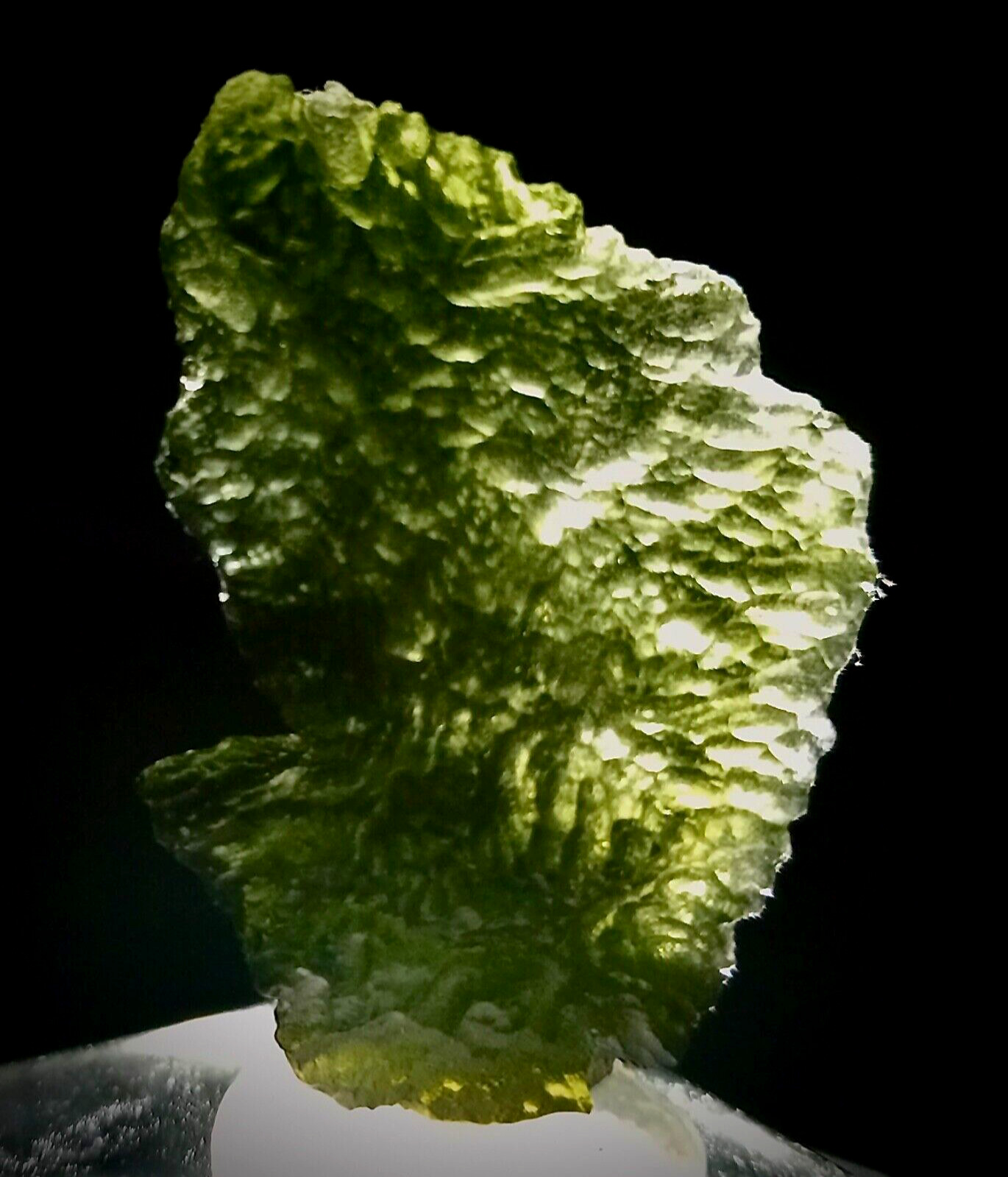 Moldavite crystal, highest quality genuine 50 cts, 10 gm