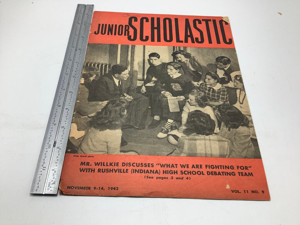 Vintage Original - junior Scholastic nov 9-14, 1942; 16pgs i show all PLANTERS P