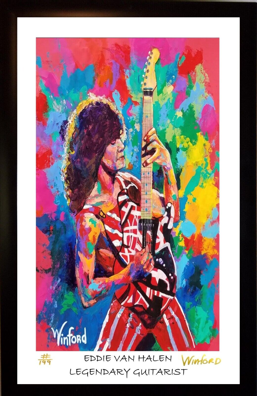 Sale Eddie Van Halen  L.E Premium Art Print By Winford Was 99.95 Now 49.95