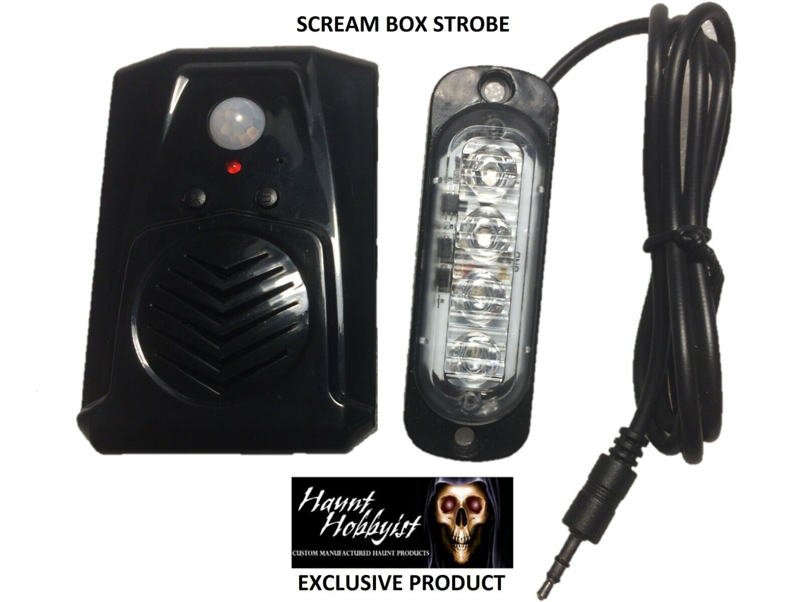 Scream Box Strobe Green Light Programmable Animated Speaker LED sensor Halloween