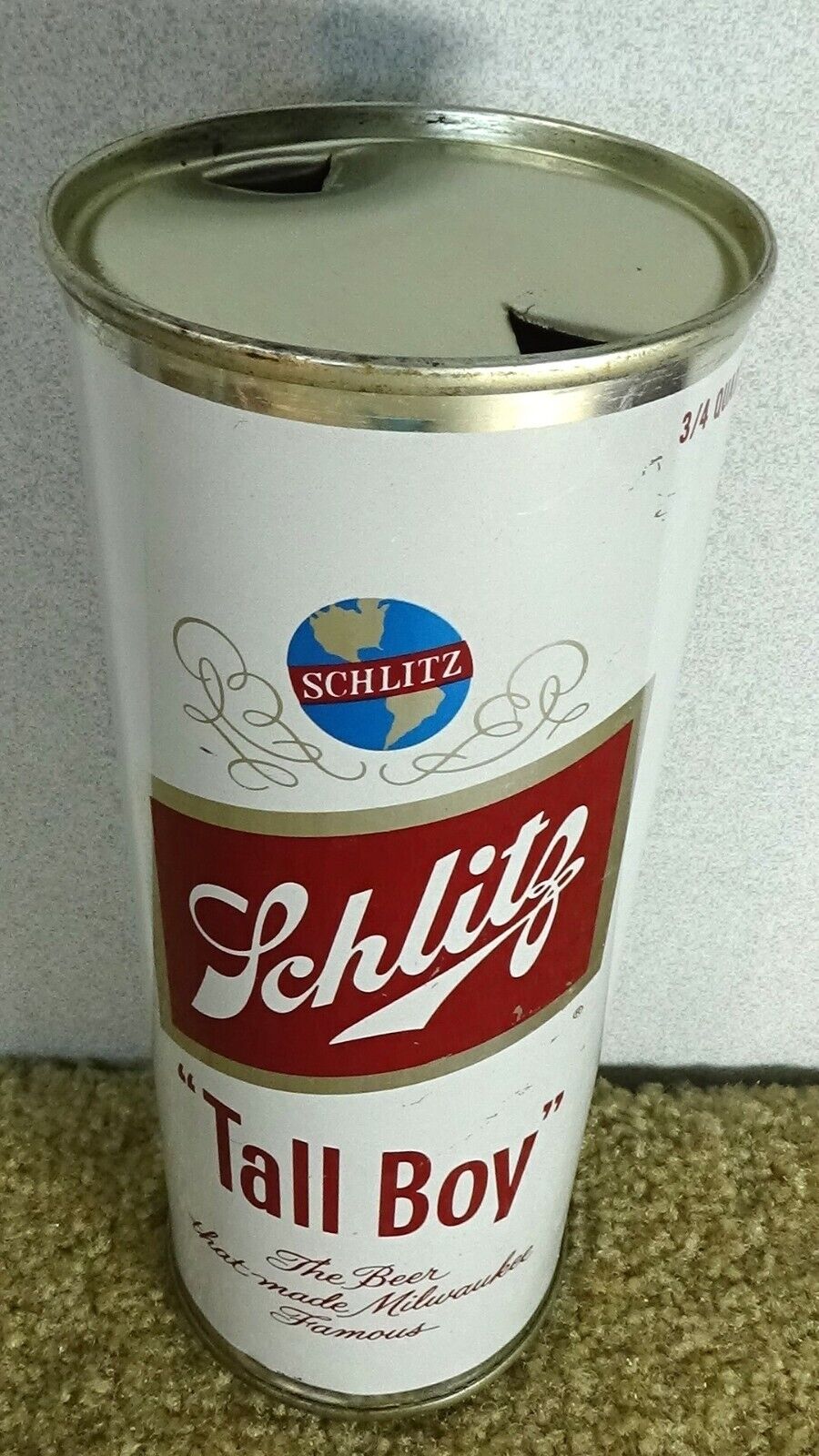 *1960* Schlitz Tall Boy Flat top beer can