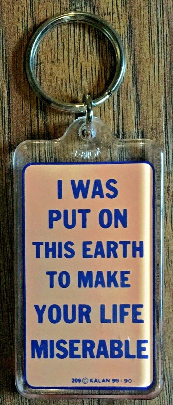 I Was Put On Earth To Make Your Life Miserable - KeyChain New Old Stock Key Ring