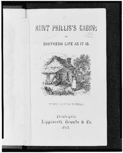 Title page,African American woman,children,M Eastman,Aunt Phillis\'s Cabin,1852