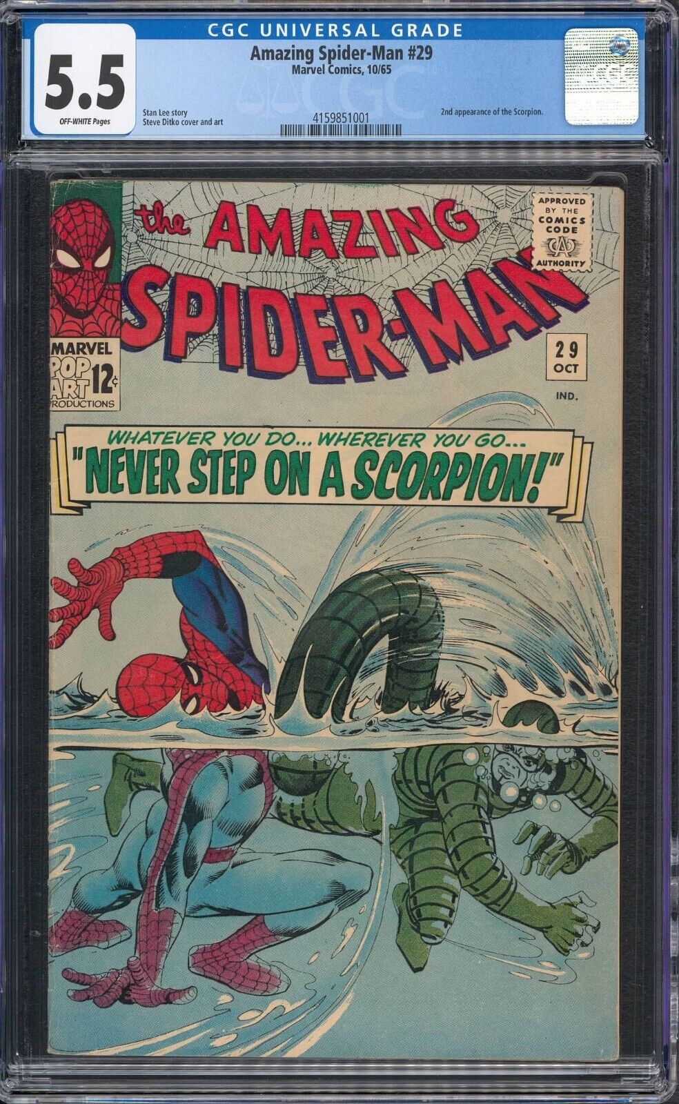 1965 Marvel The Amazing Spider-Man #29 CGC 5.5 2nd Appearance of the Scorpion