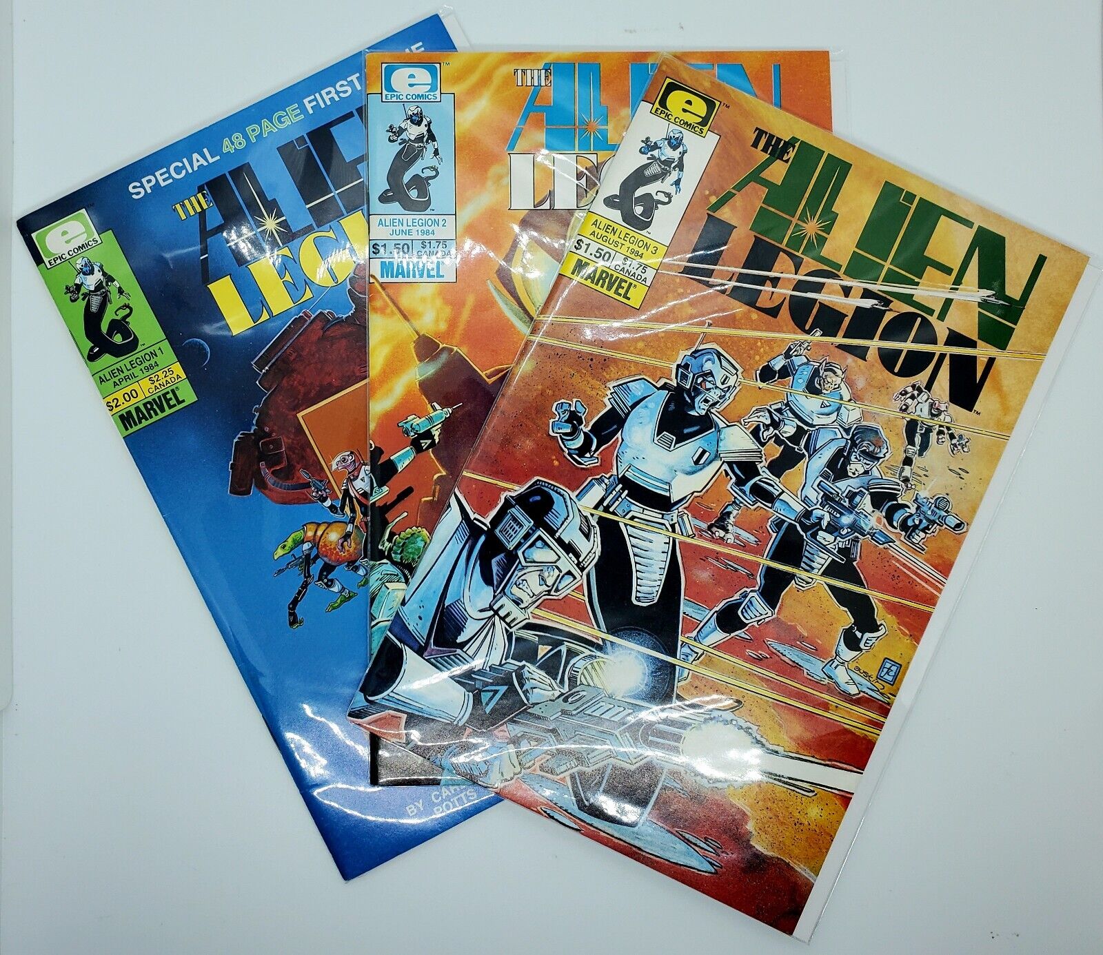 Vintage LOT of 3 Alien Legion #1 #2 #3 Apr 1984, VFN+/NM (Mark\'s Comics) Mint🔥