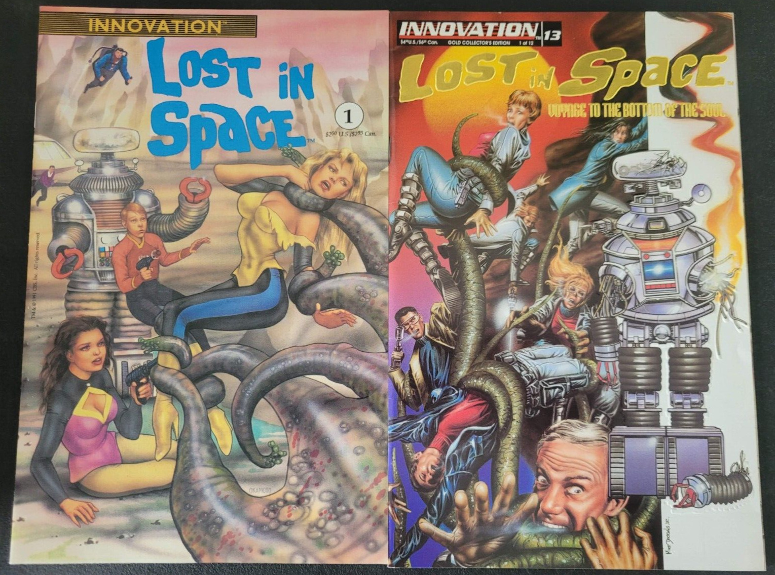 LOST IN SPACE #1 (1991) INNOVATION COMICS BONUS GOLD FOIL LOGO #13
