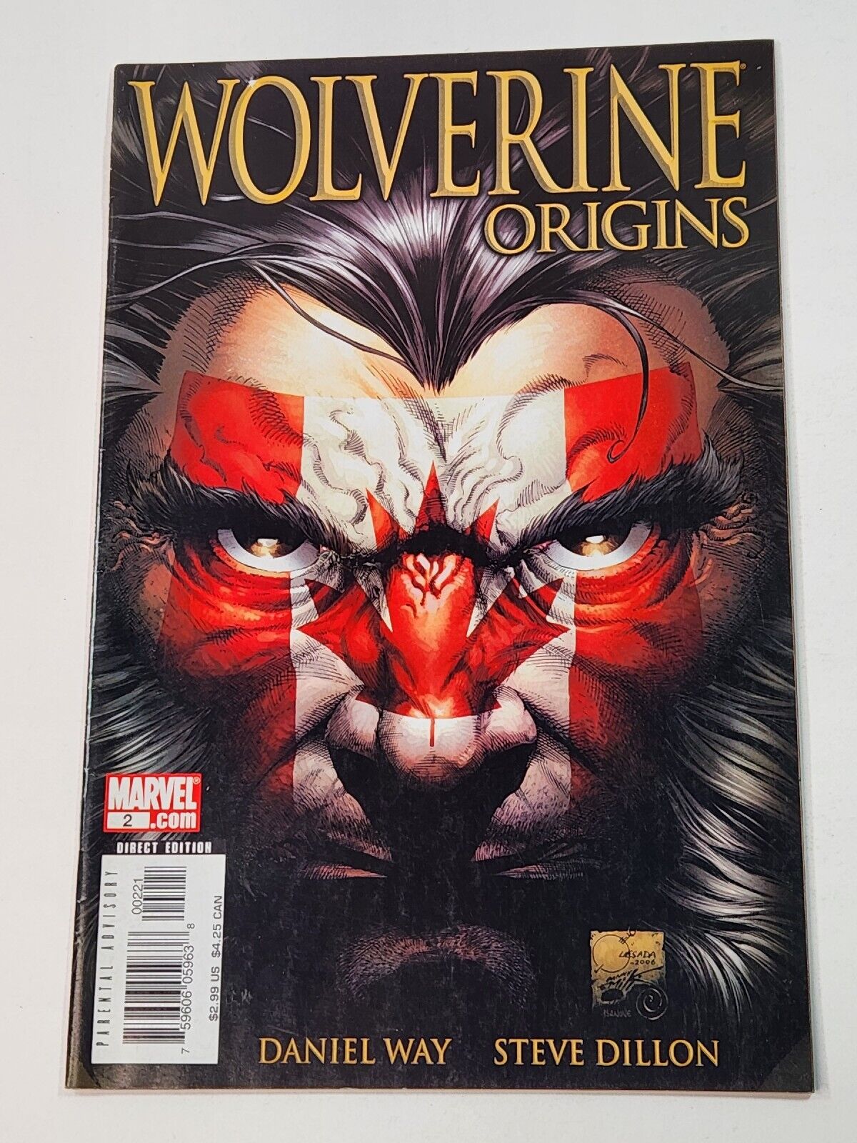 Wolverine Origins 2 Canadian Flag 1:100 Incentive Variant Joe Quesada Cover 2006