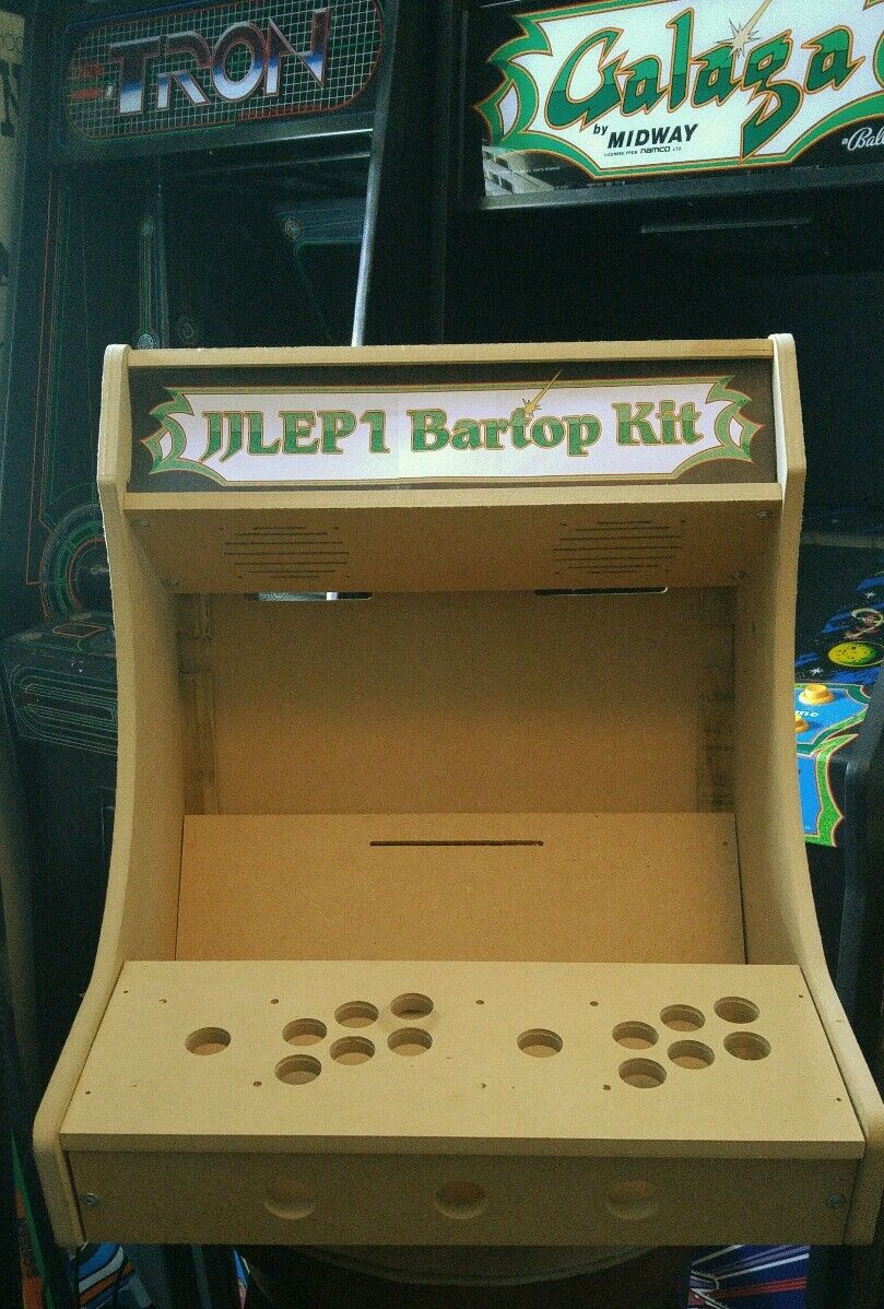 Easy to Assemble 2p Bartop / Tabletop Arcade Cabinet Kit w/ Marquee Holder HAPP