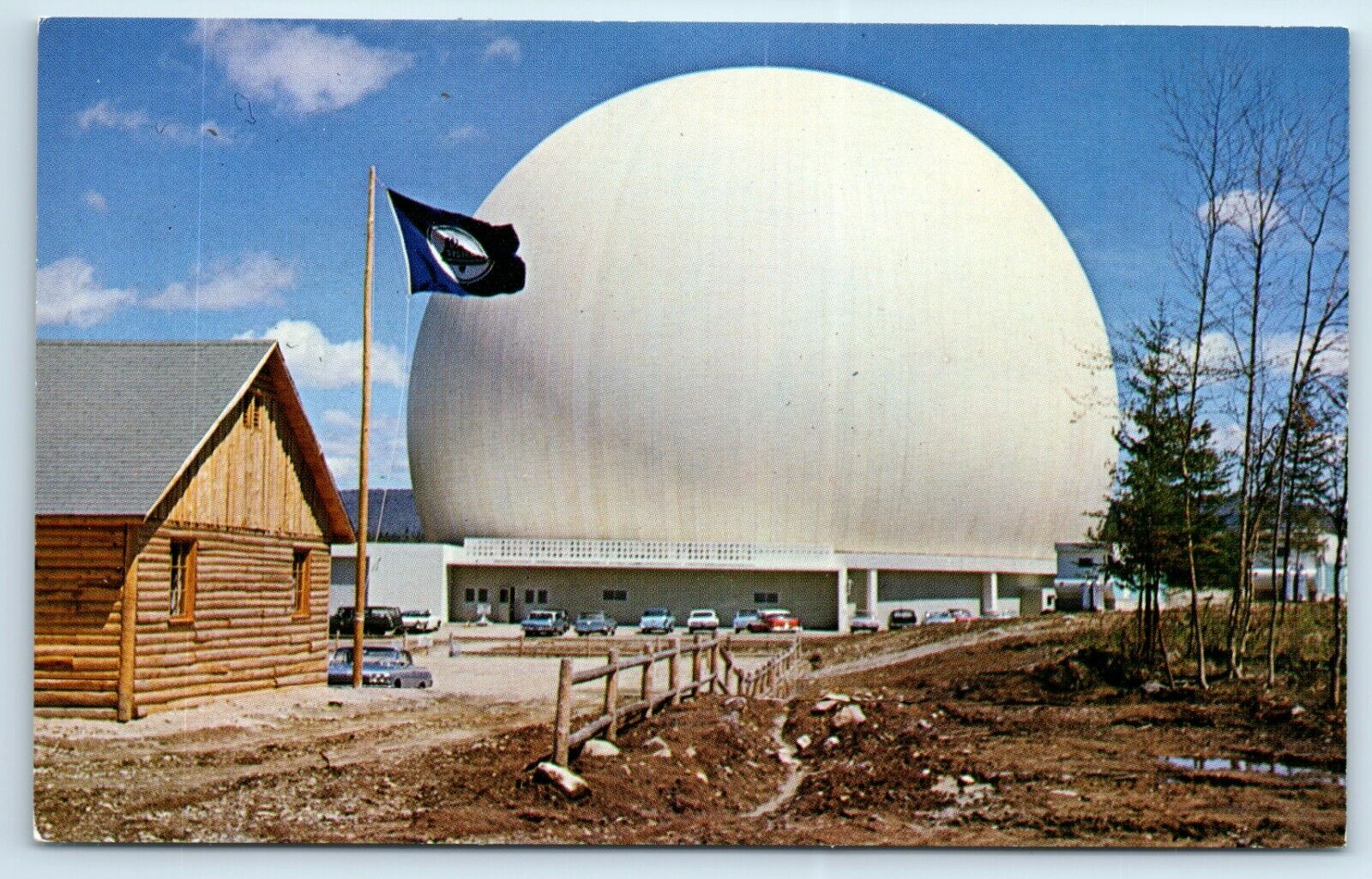 Postcard Earth Station at Andover ME Maine J90