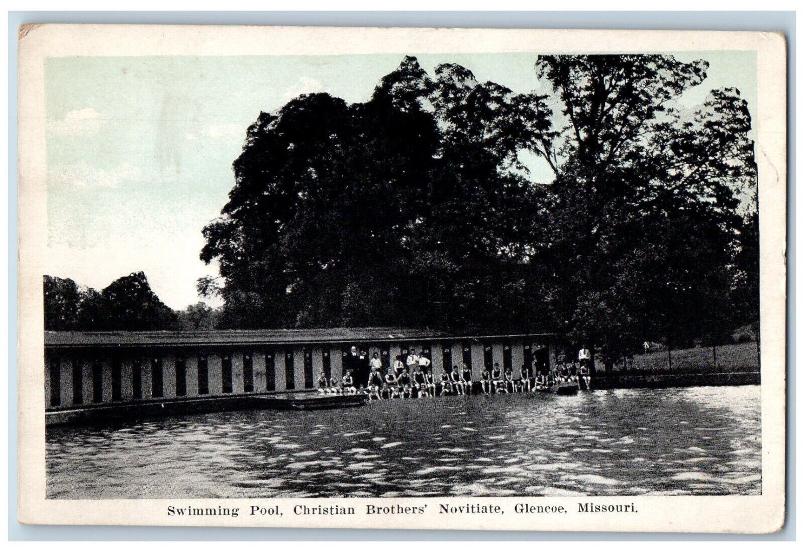 Glencoe Missouri MO Postcard Swimming Pool Christian Brothers Novitiate c1920
