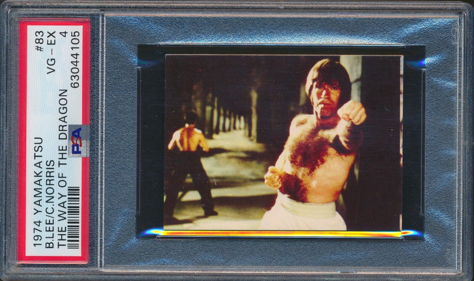 1974 Bruce Lee Chuck Norris Yamakatsu Way Of The Dragon Japanese Card #83 PSA 4