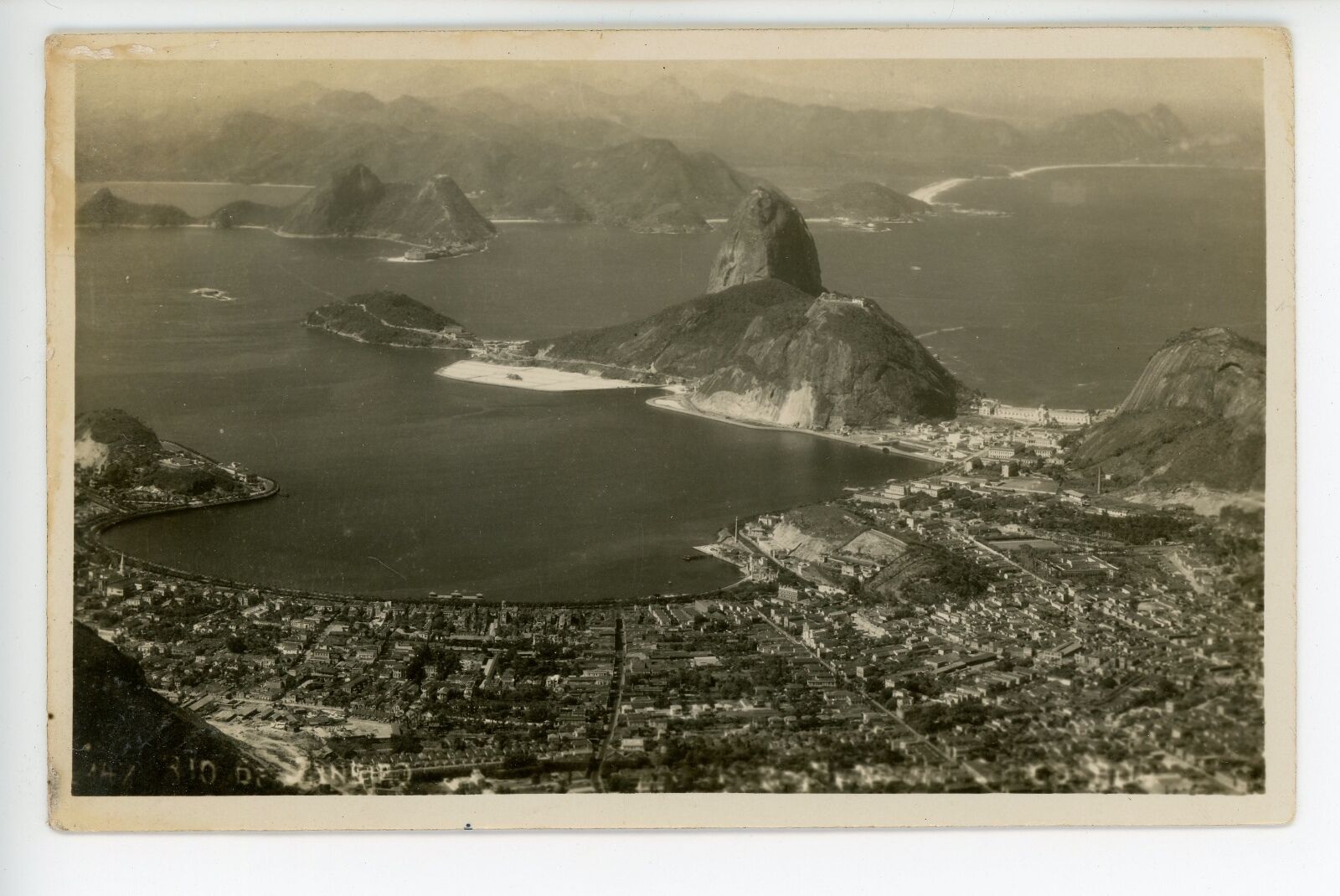 Rio de Janeiro CRISP Antique Photo RPPC Corcovado ca. 1920s