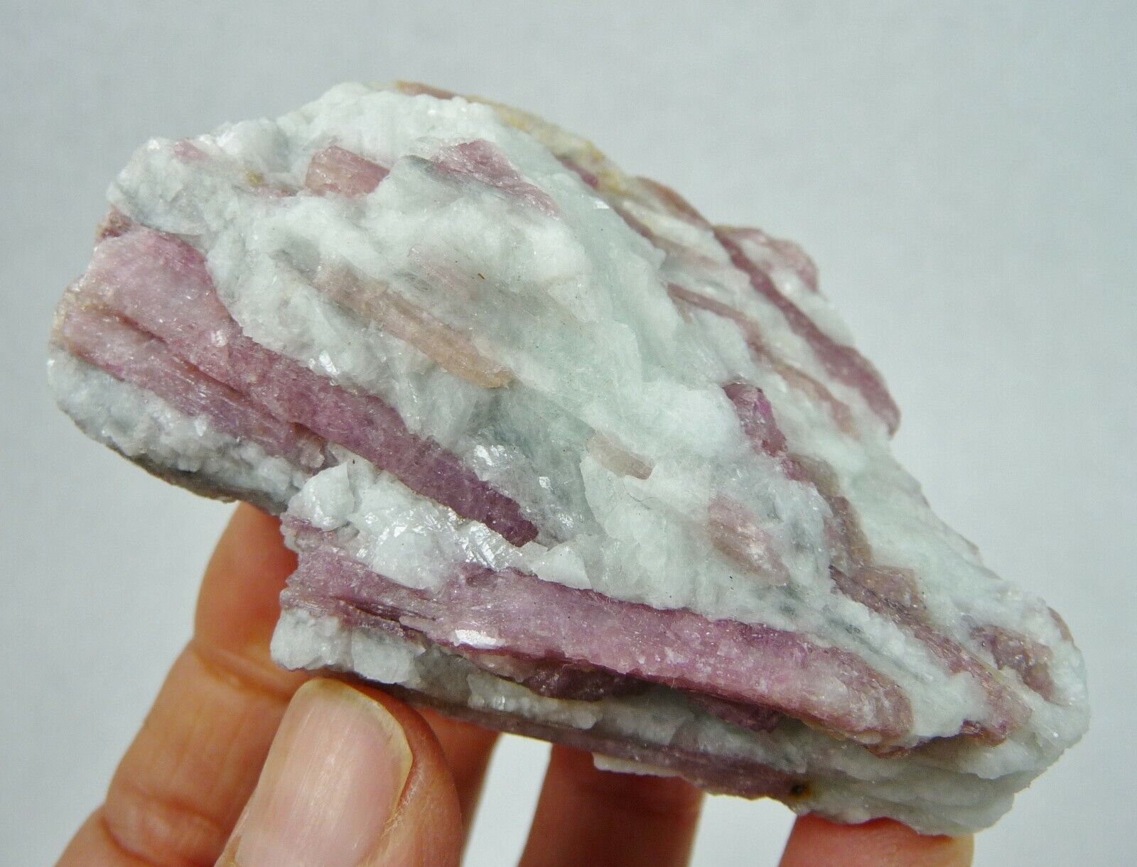 Pink Tourmaline in Quartz Crystal Specimen Brazil 124 grams