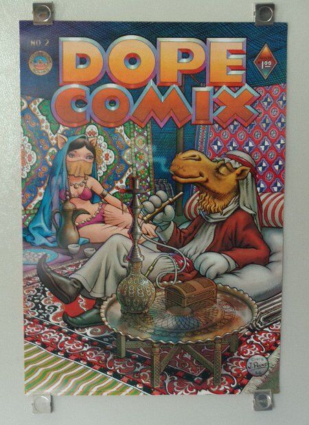 Original 1978 DOPE COMIX Kitchen Sink comics poster 2: Marijuana/Cannabis/1970's