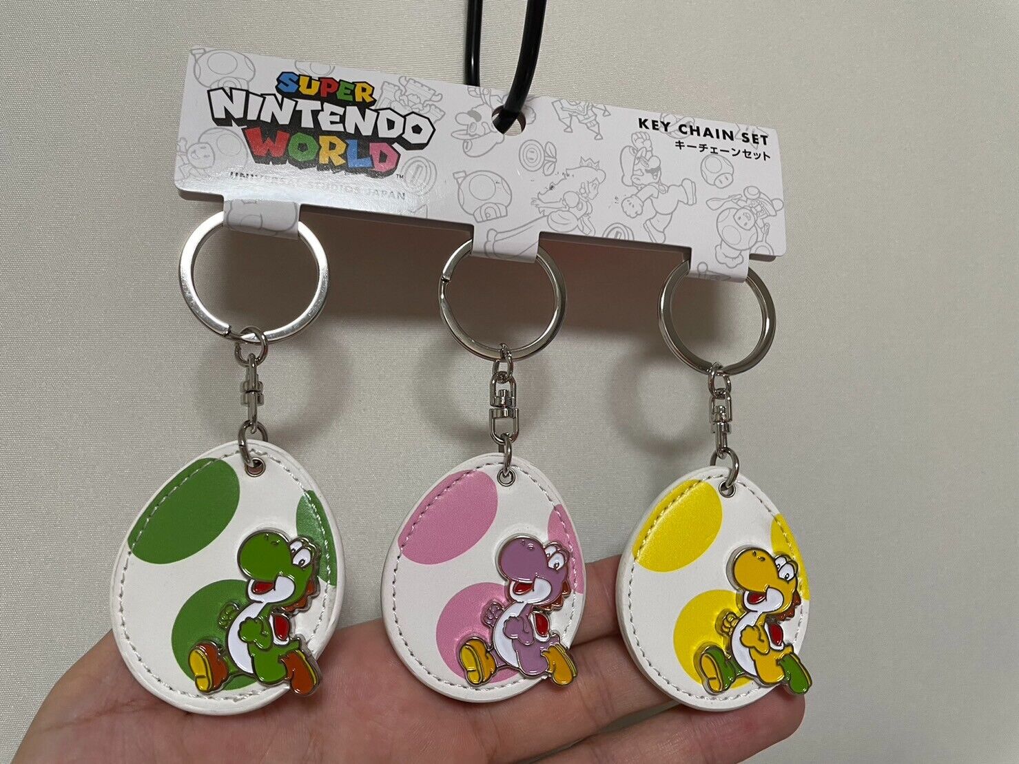 USJ Exclusive Yoshi egg keychain set Super Nintendo World Universal Japan 2023