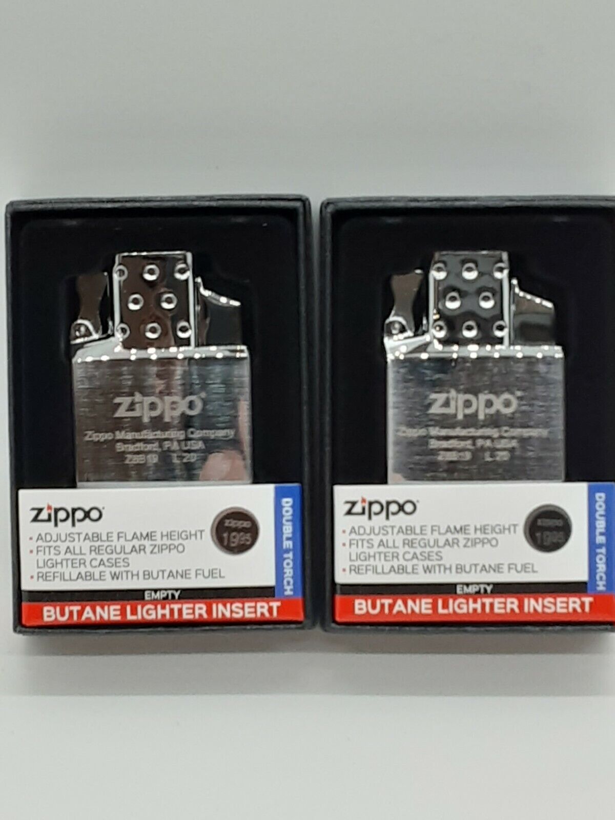 2 Pack Zippo double torch replacement lighter inserts 65827