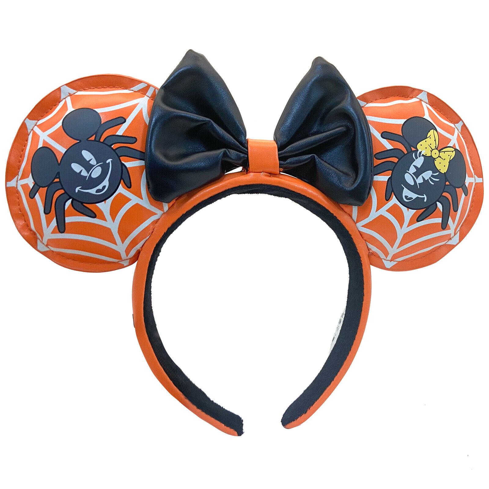 DisneyParks Halloween Christmas Minnie Mouse Bow Black Spider Ears Headband Ears