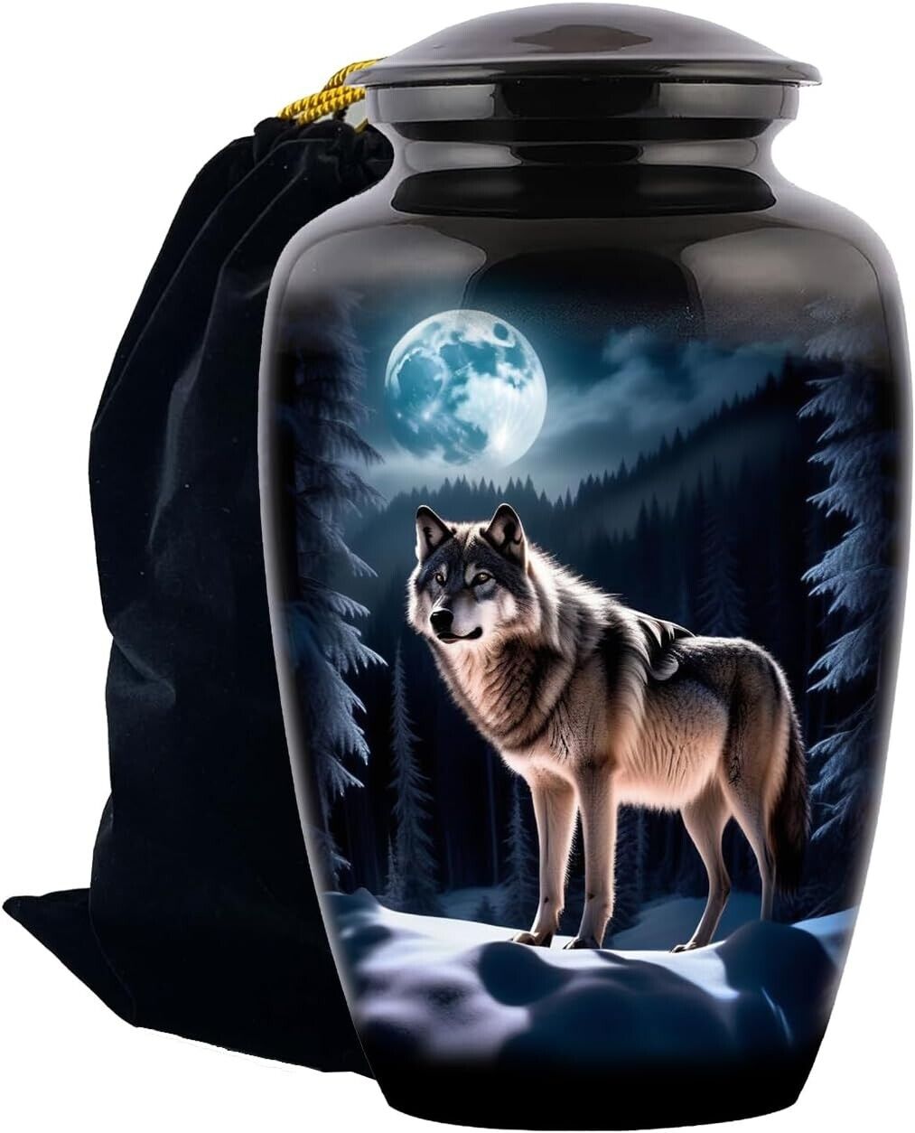 Wolf Moon Night Adult Urn 10\