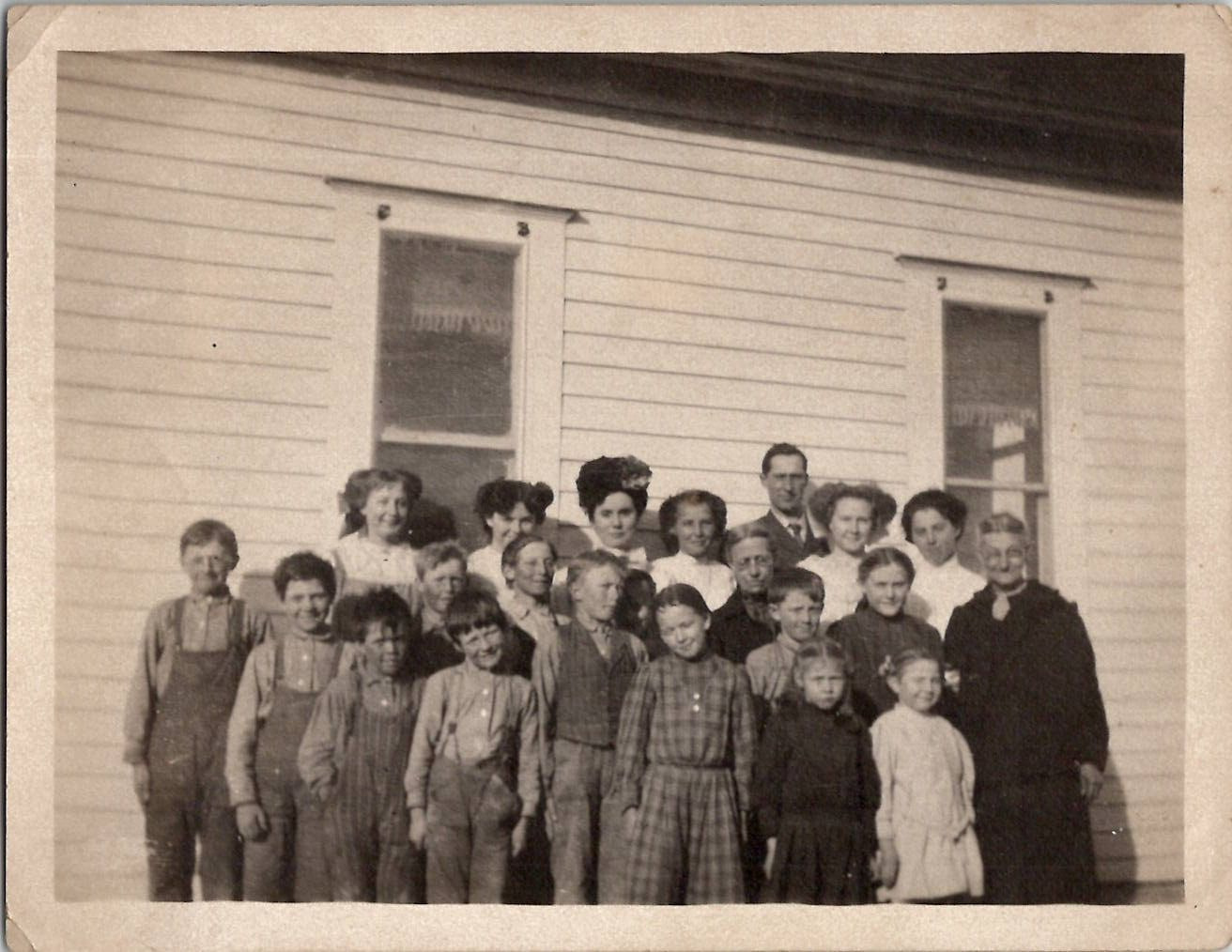 Creepy Great Depression Raggedy School Children Americana 1930s Vintage Photo