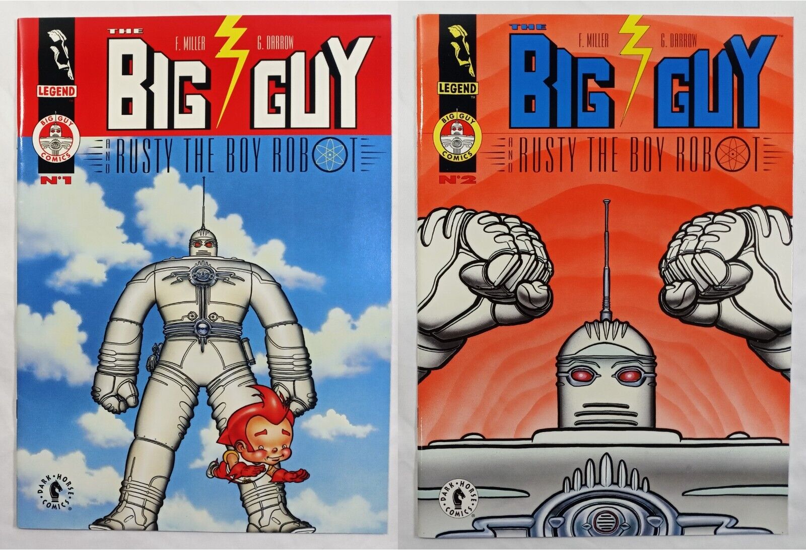 The Big Guy and Rusty the Boy Robot Over-Sized Comic Set 1-2 Lot Dark Horse 1995