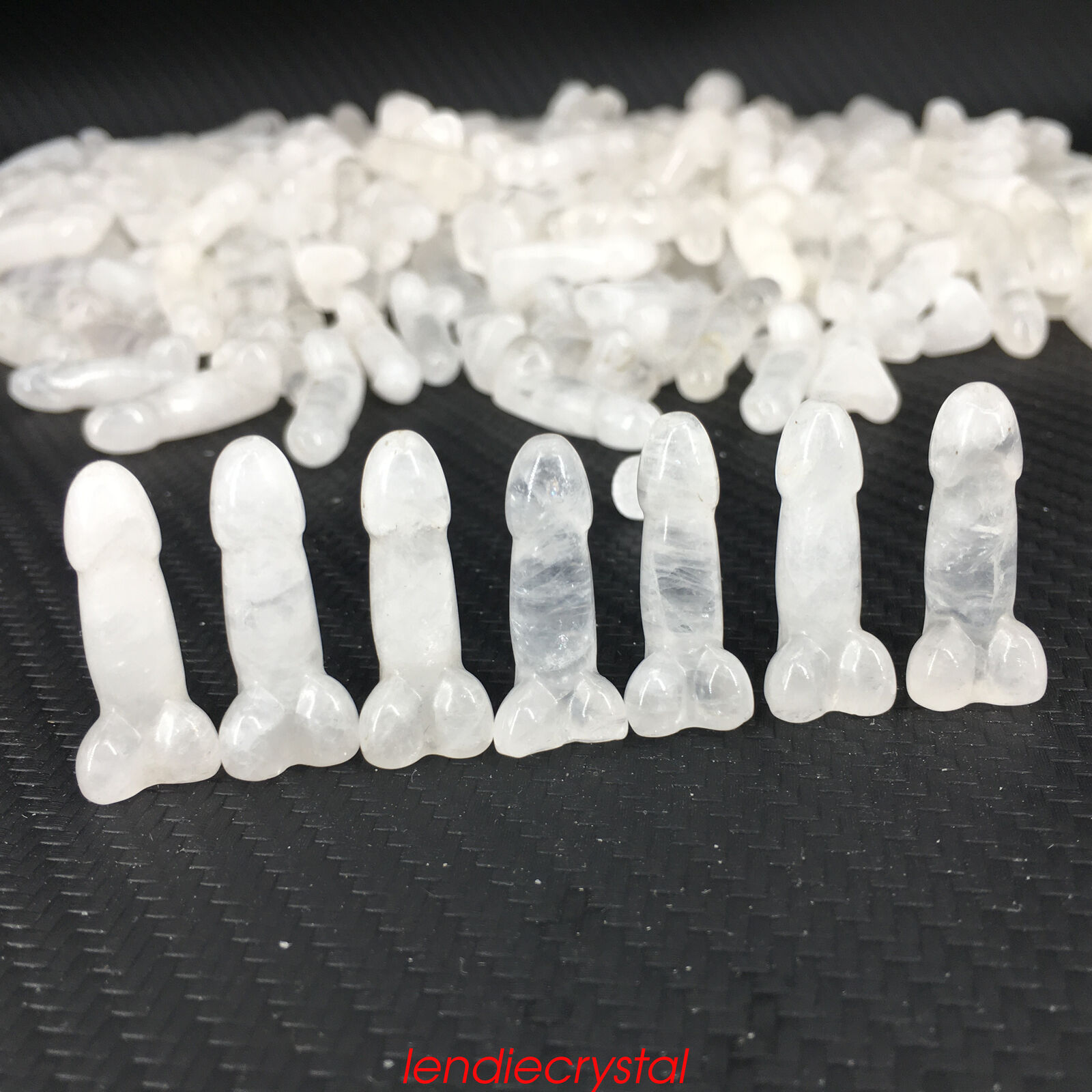 TOP Wholesale Natural Male Penis Quartz Crystal Massager carved Wand Healing