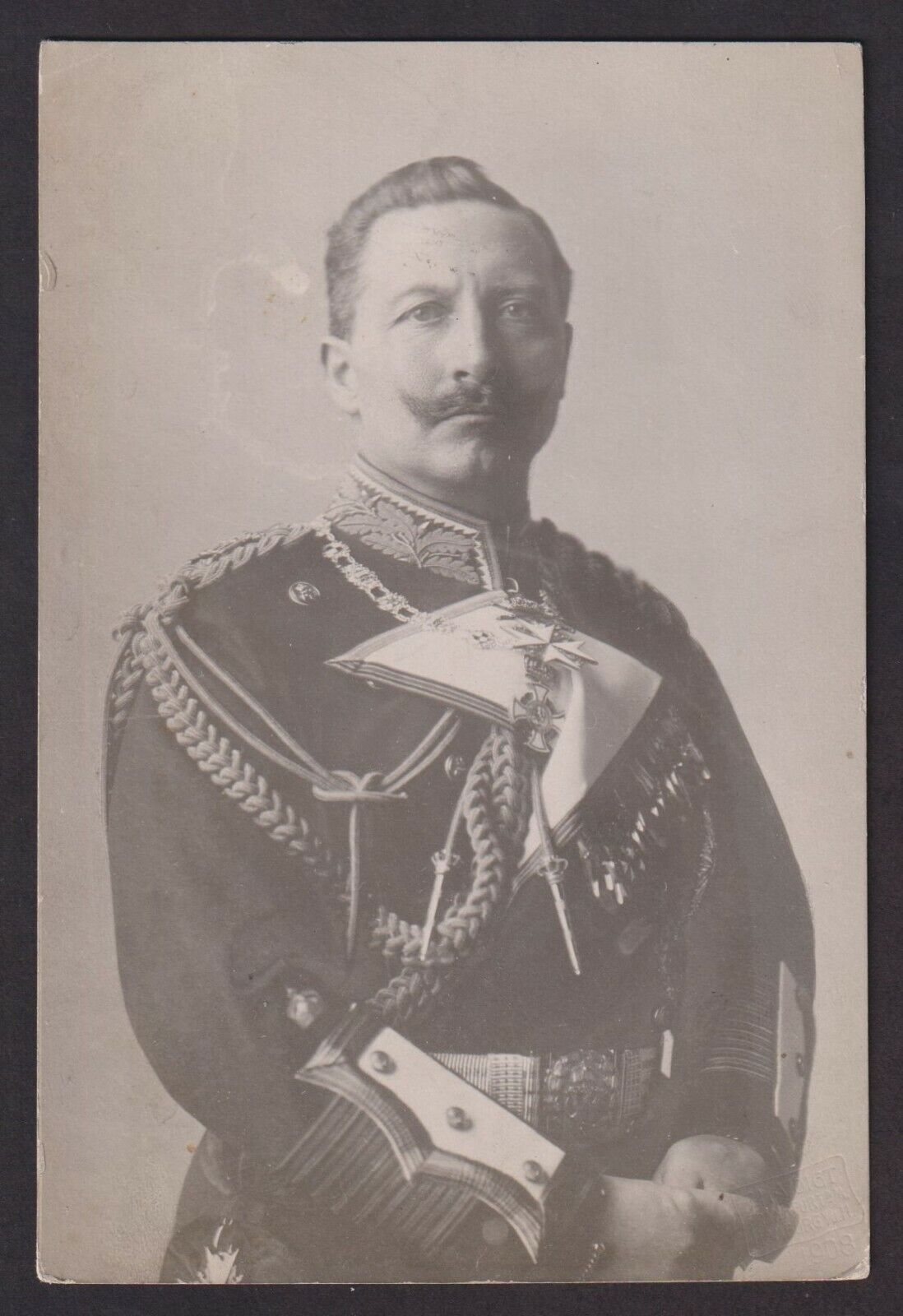 1910 KAISER WILHELM Dated Extremely Early Vintage Studio Photograph
